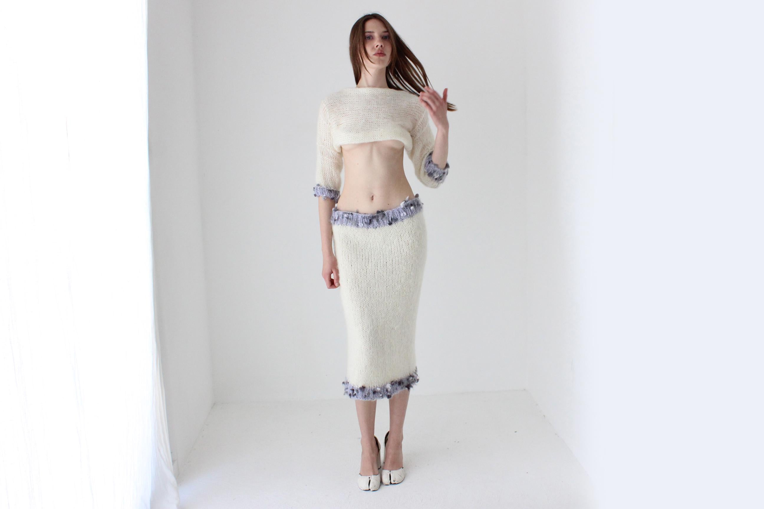 One Off Hand Knit Mohair Multi-Way Dress & Bolero Set