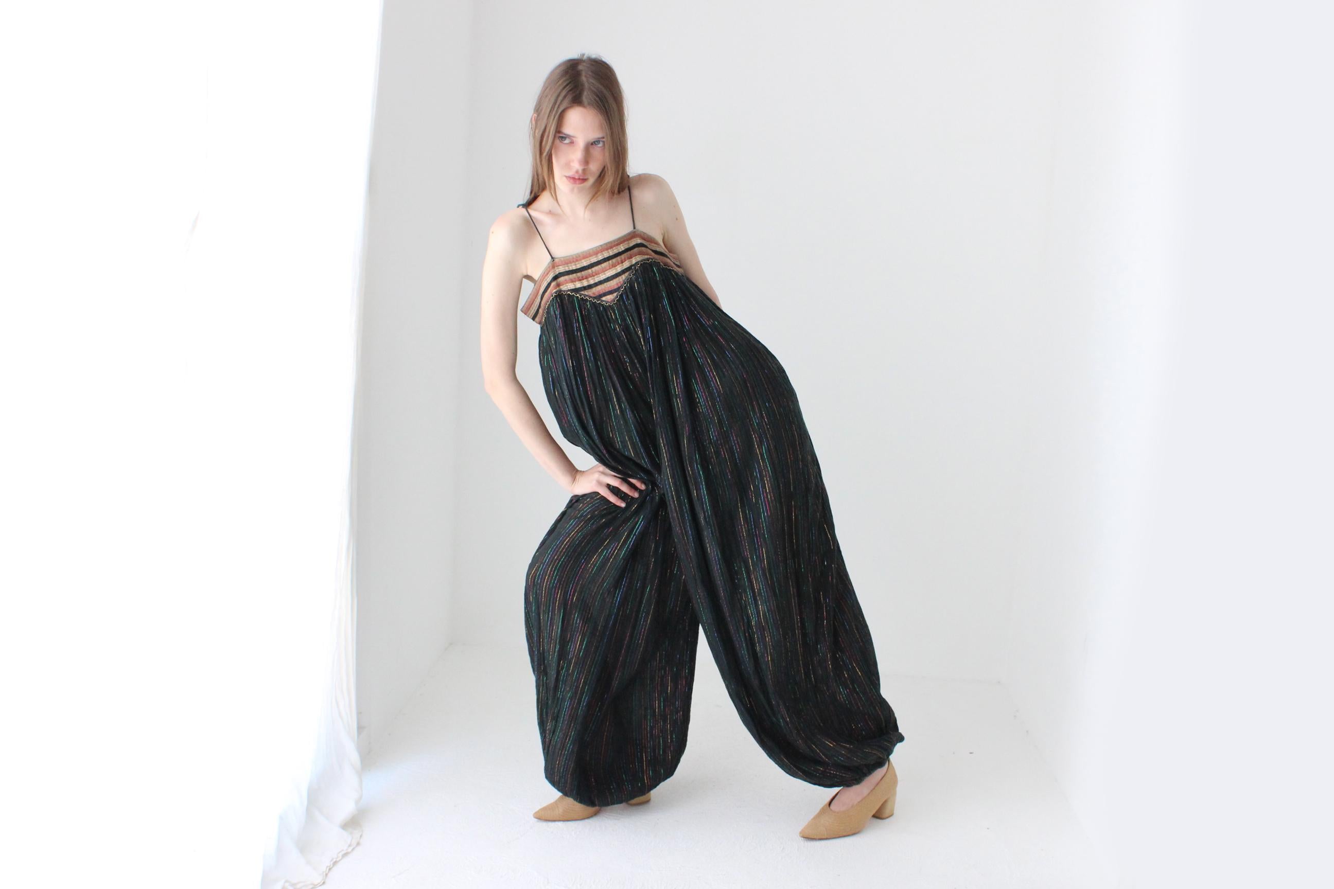 Rare As! 70s Disco Gauze Balloon Leg Jumpsuit
