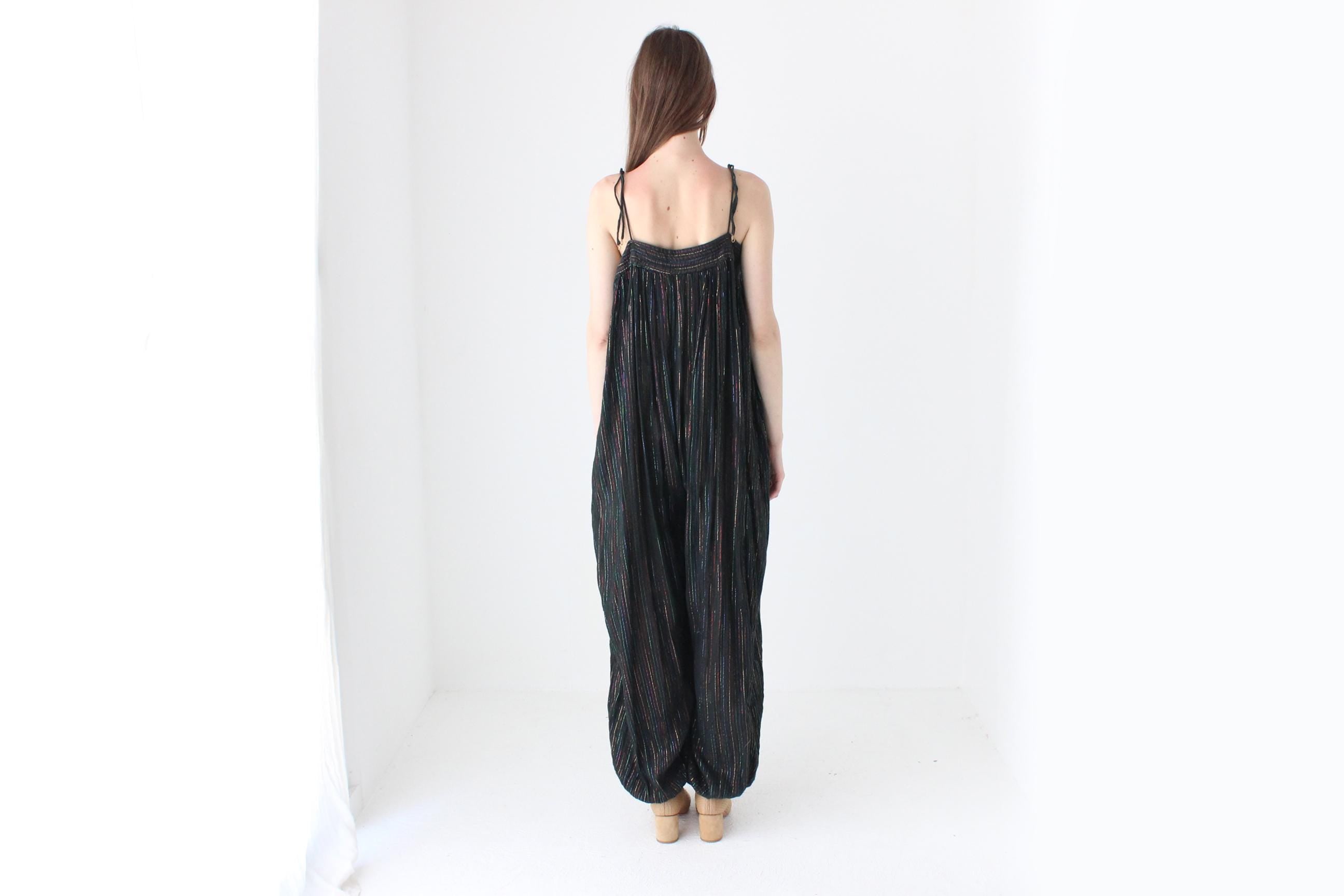 Rare As! 70s Disco Gauze Balloon Leg Jumpsuit