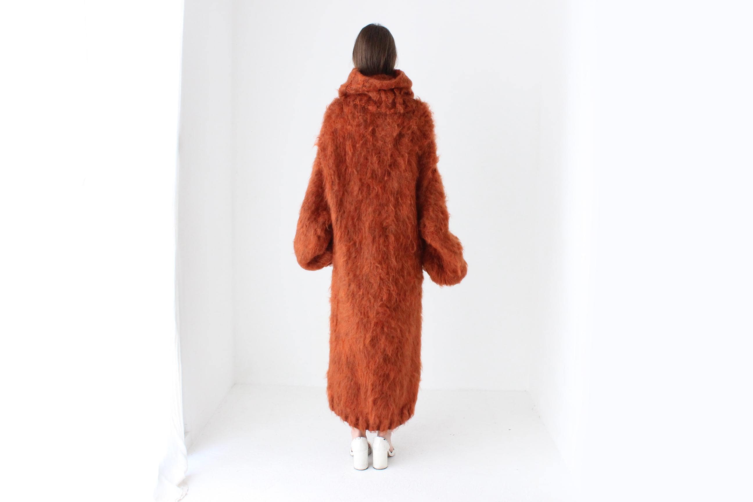 Outrageous Hand Knit Mohair Maxi Sweater Dress