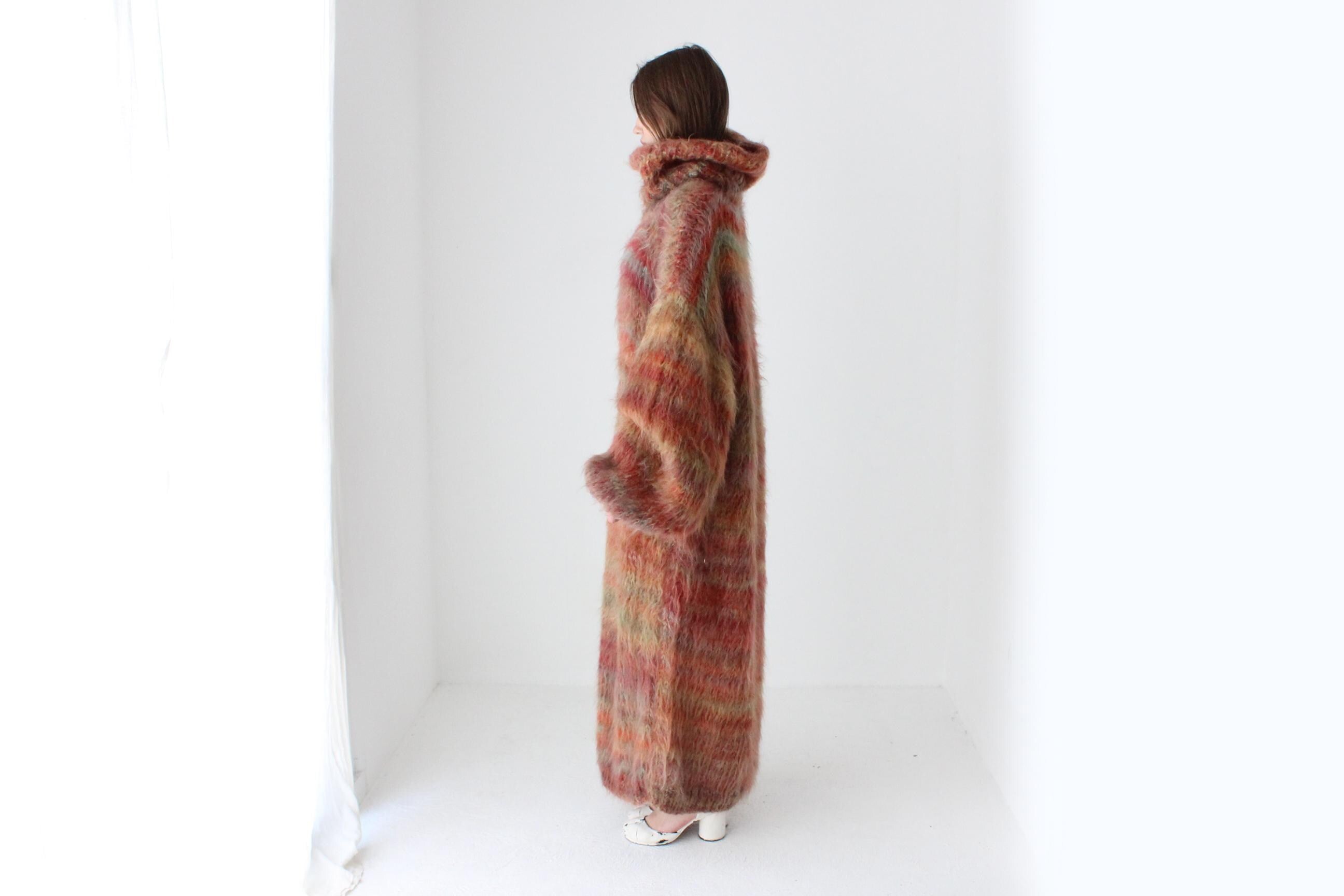 High Fashion Hand Knit Mohair Oversized Sweater Dress