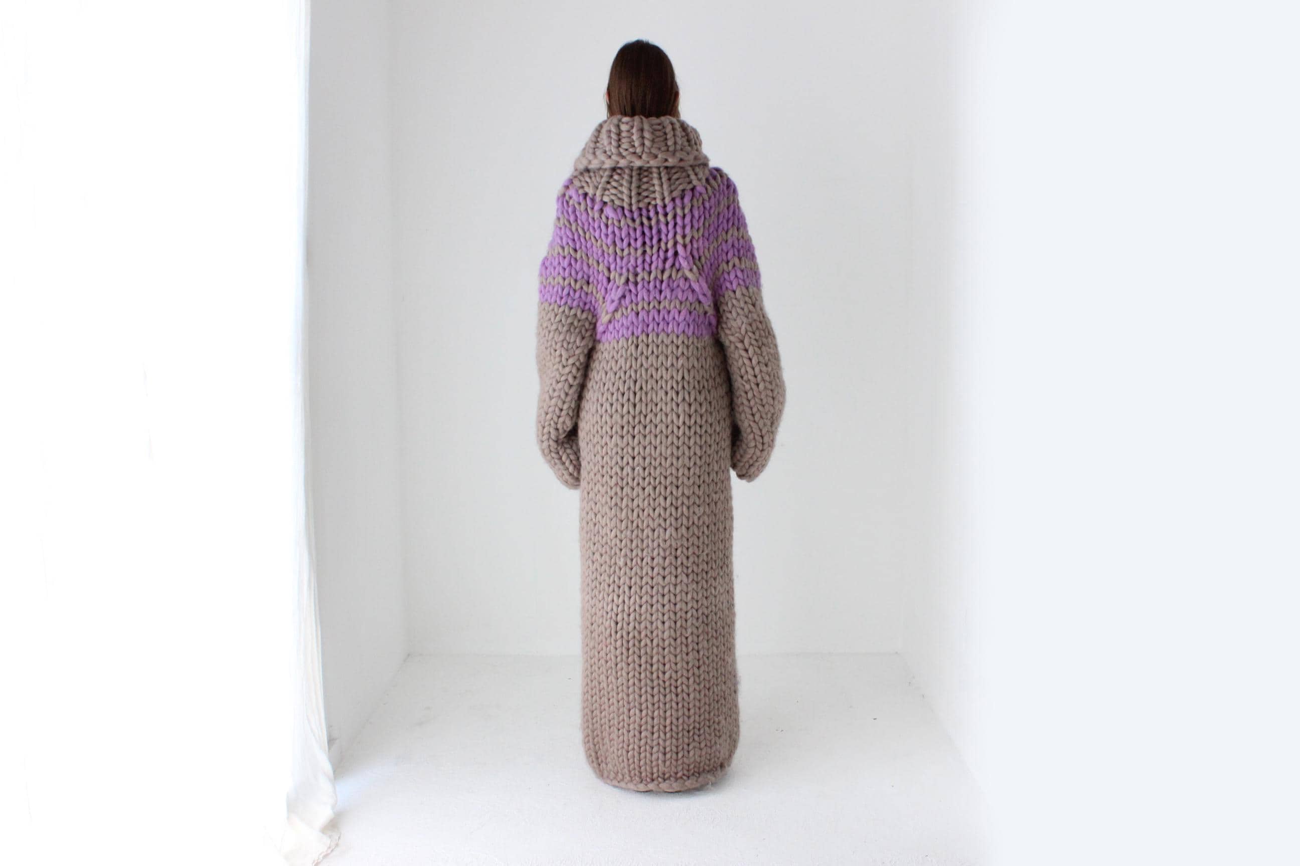 Completely Out There Editorial-Ready Chunky Knit Sweater Dress