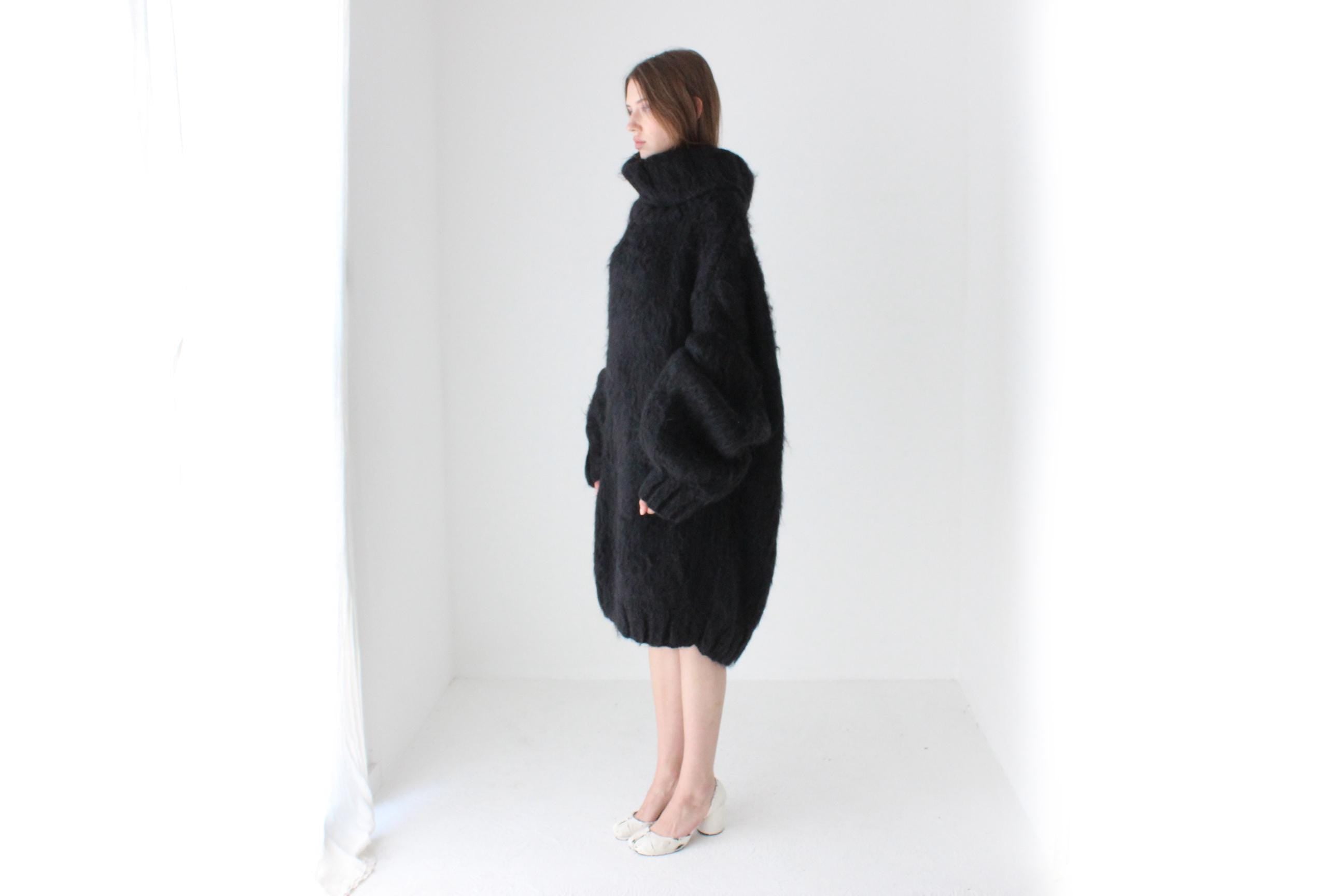 Fine Hand Knit Mohair Oversized Sweater Dress