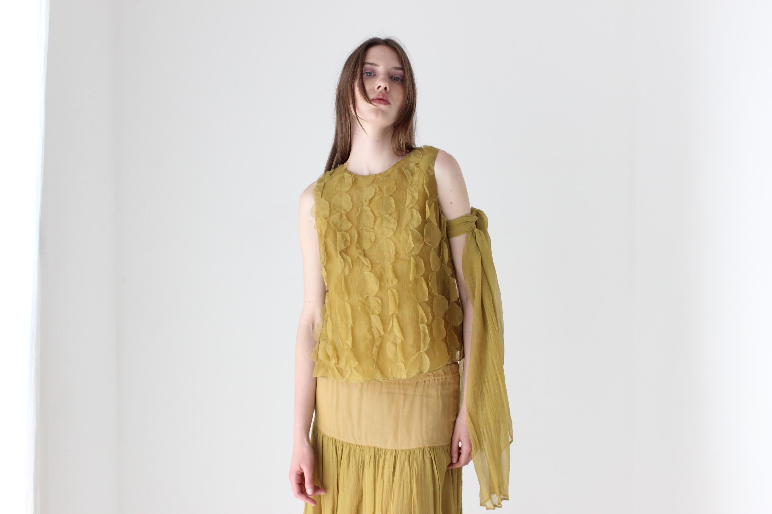 Y2K Textural Silk Organza Top