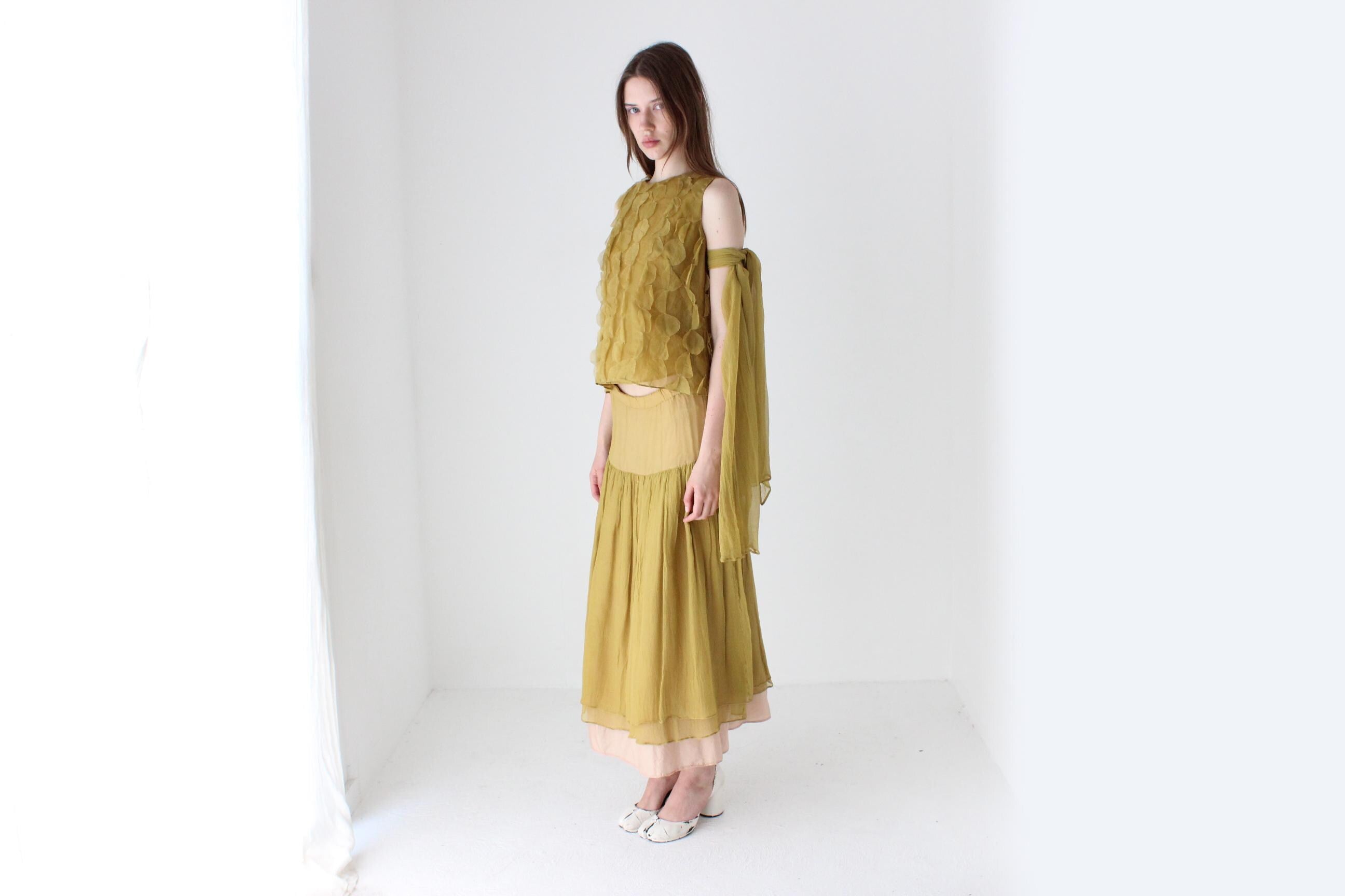 Y2K Textural Silk Organza Top