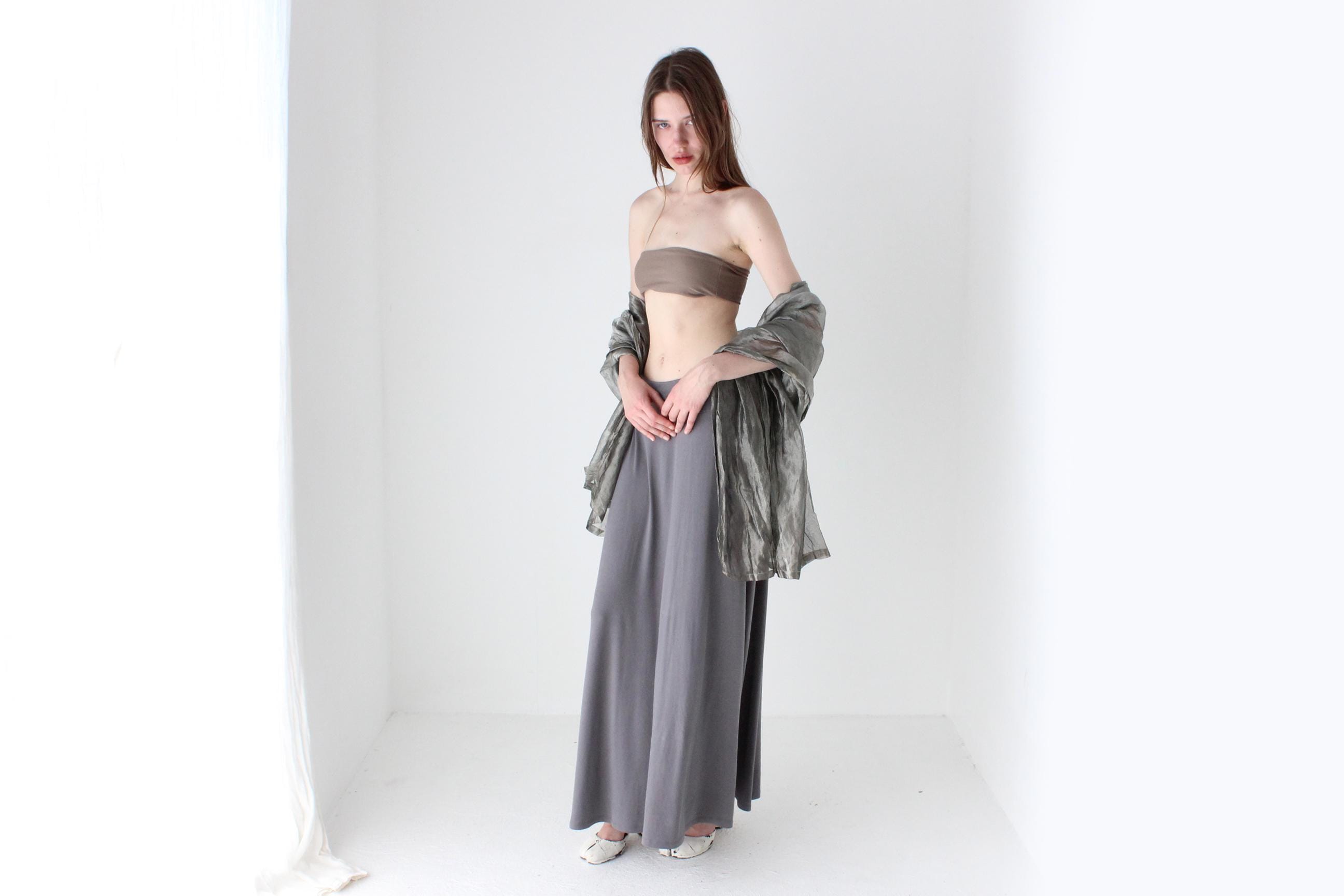Metallic Silver Crinkle Organza Multi-Way Dramatic Shawl