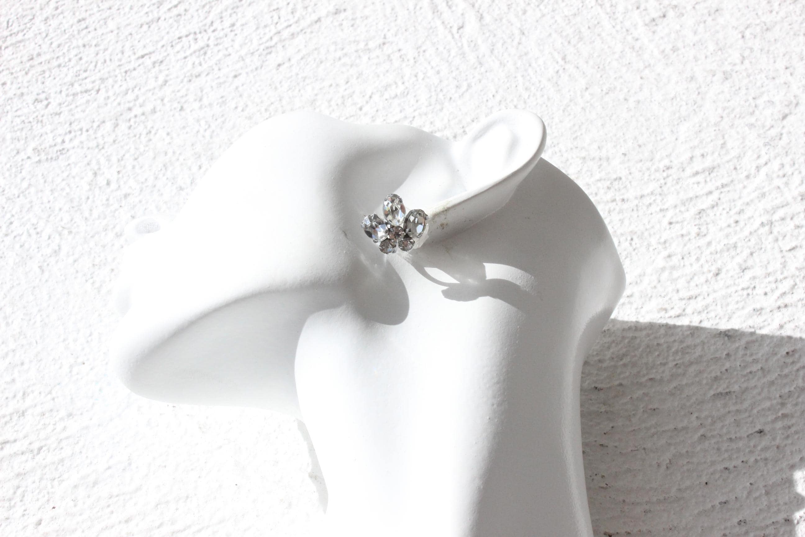 50s Fine Austrian Crystal Screw Back Cocktail Earrings