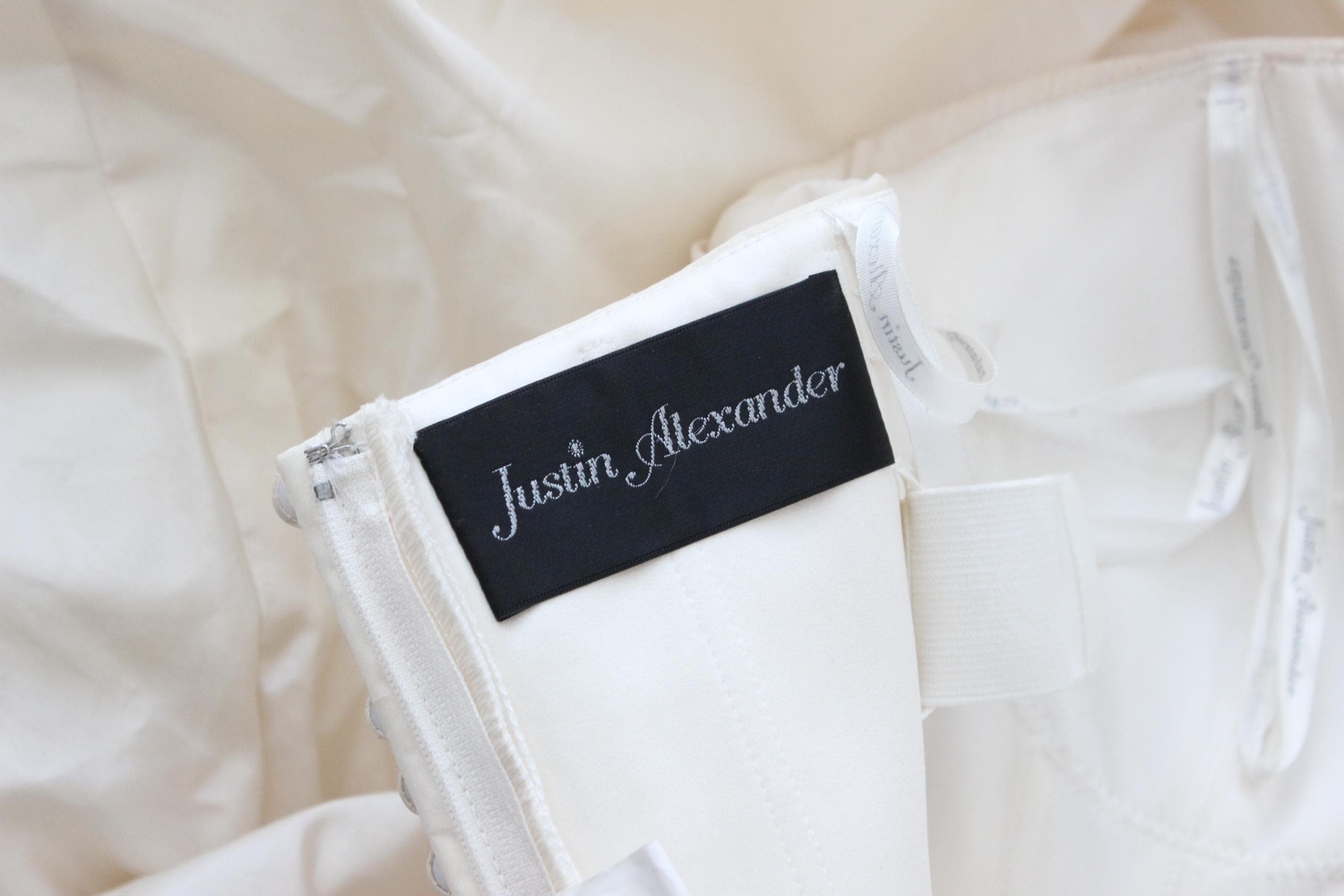 Outrageous 90s Bubble Taffeta Strapless Corset Wedding Gown