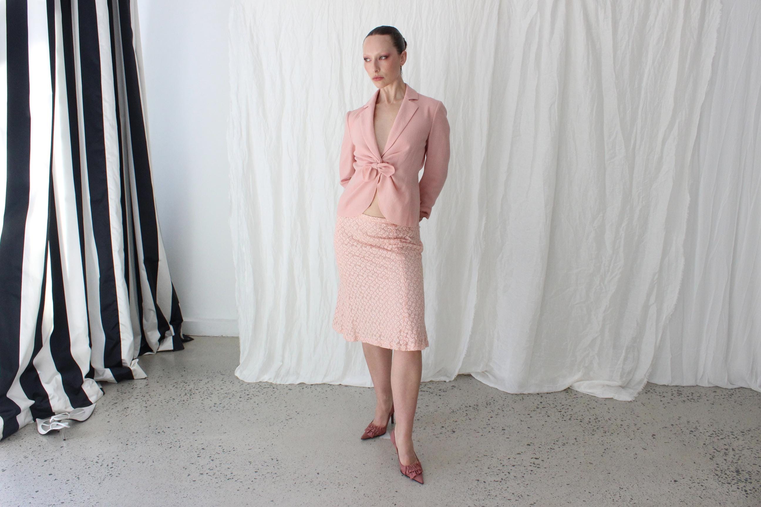 Cutest 90s Moschino Cheap & Chic Two Piece Skirt Suit