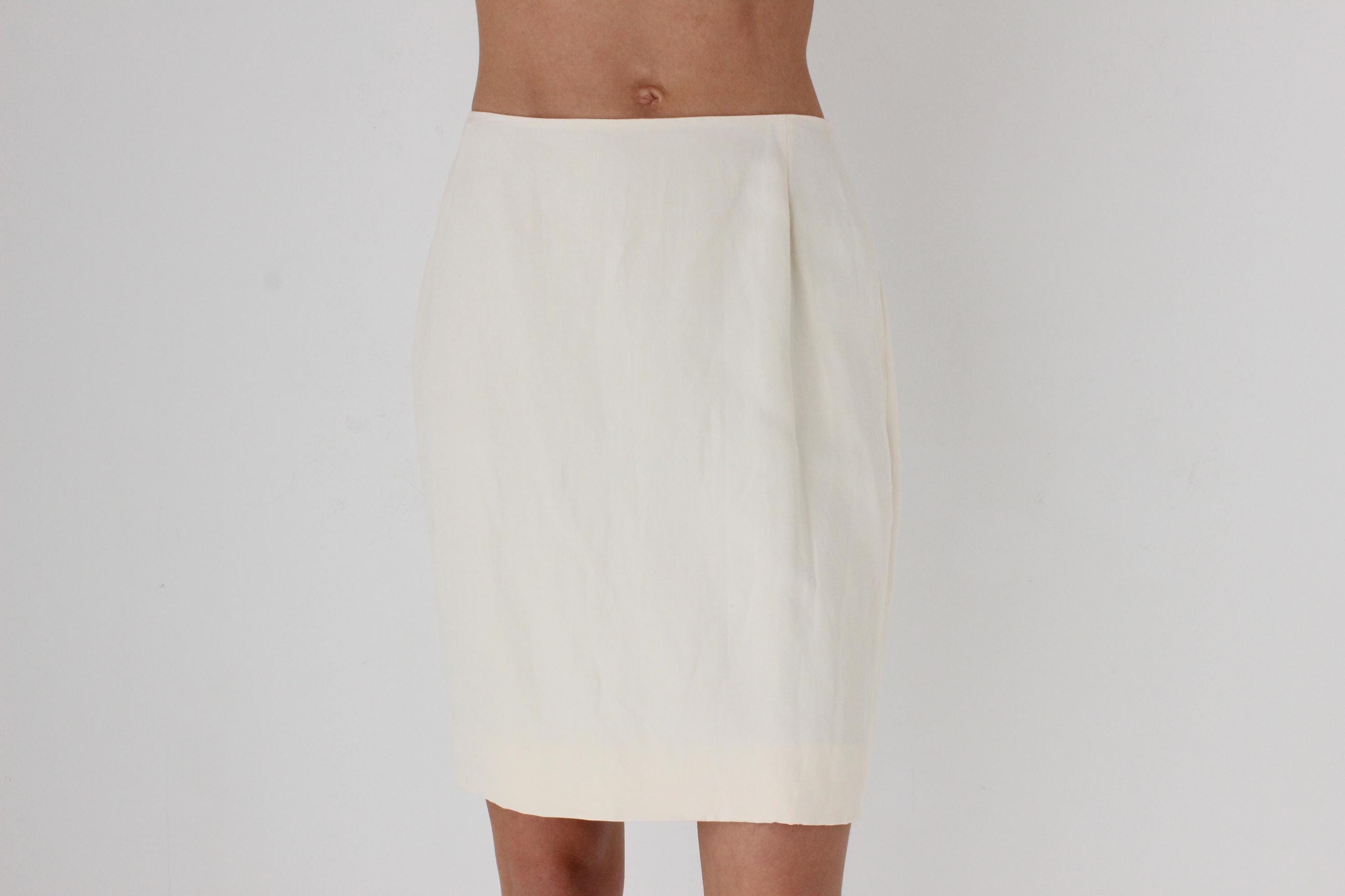 90s Donna Karan Embroidered Silk Two Piece Skirt Suit