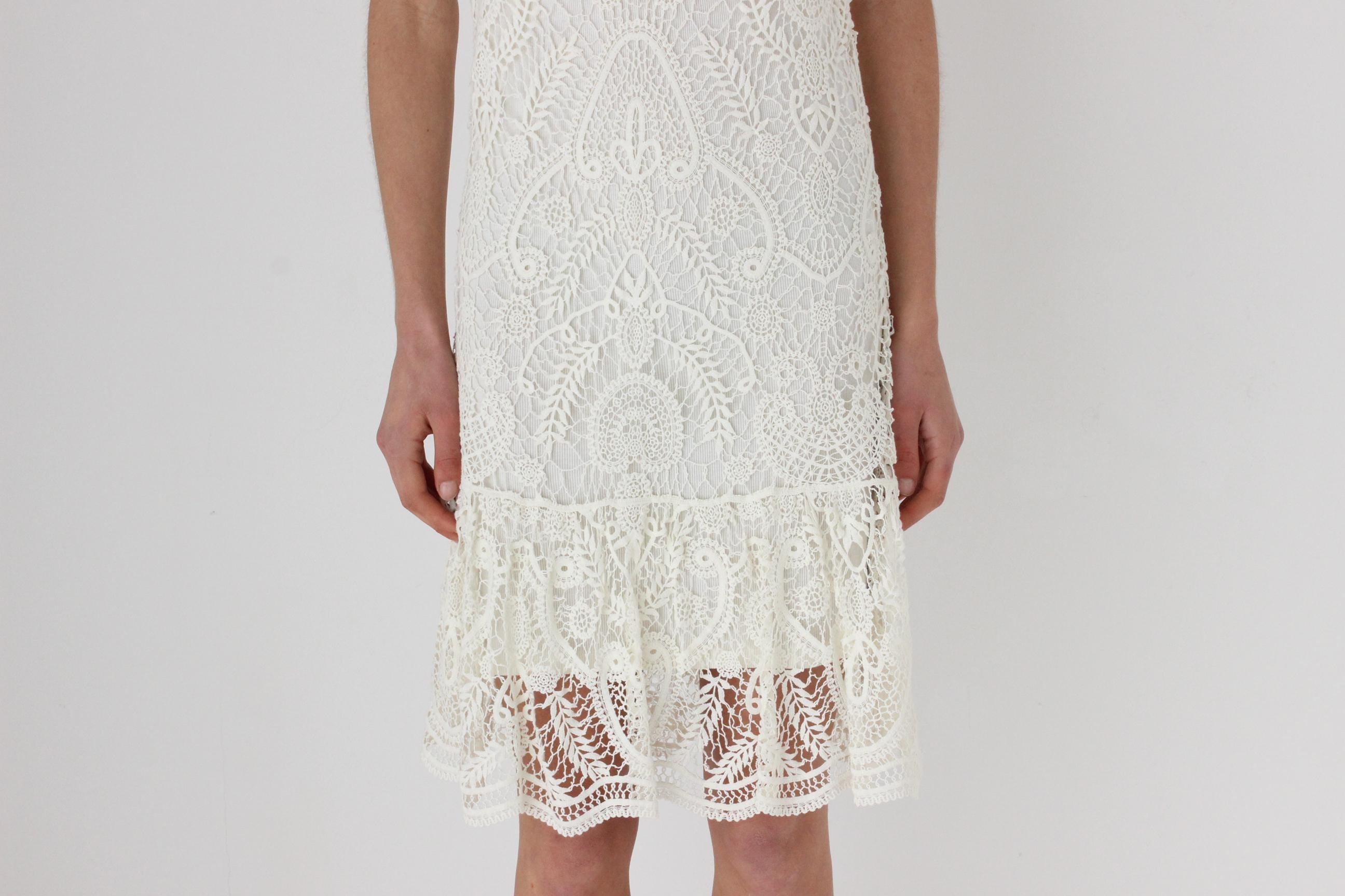 Y2K Ralph Lauren Cotton Crochet Dress