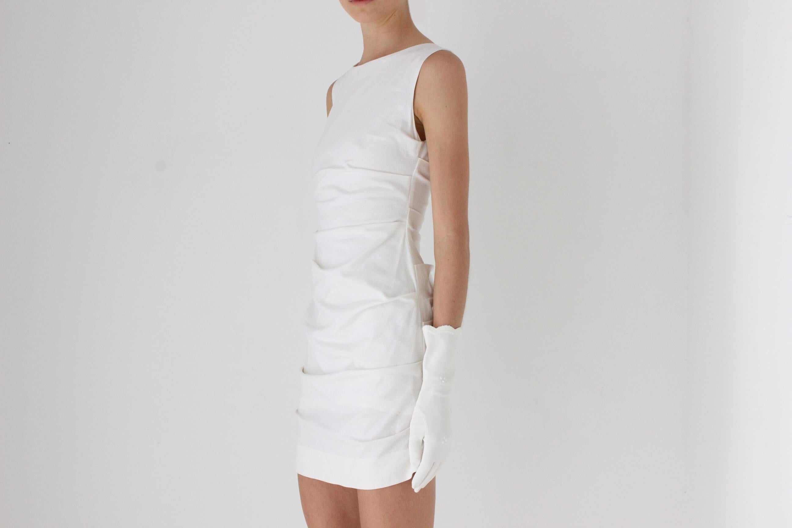 2000s Nicole Miller Chic Gathered Mini