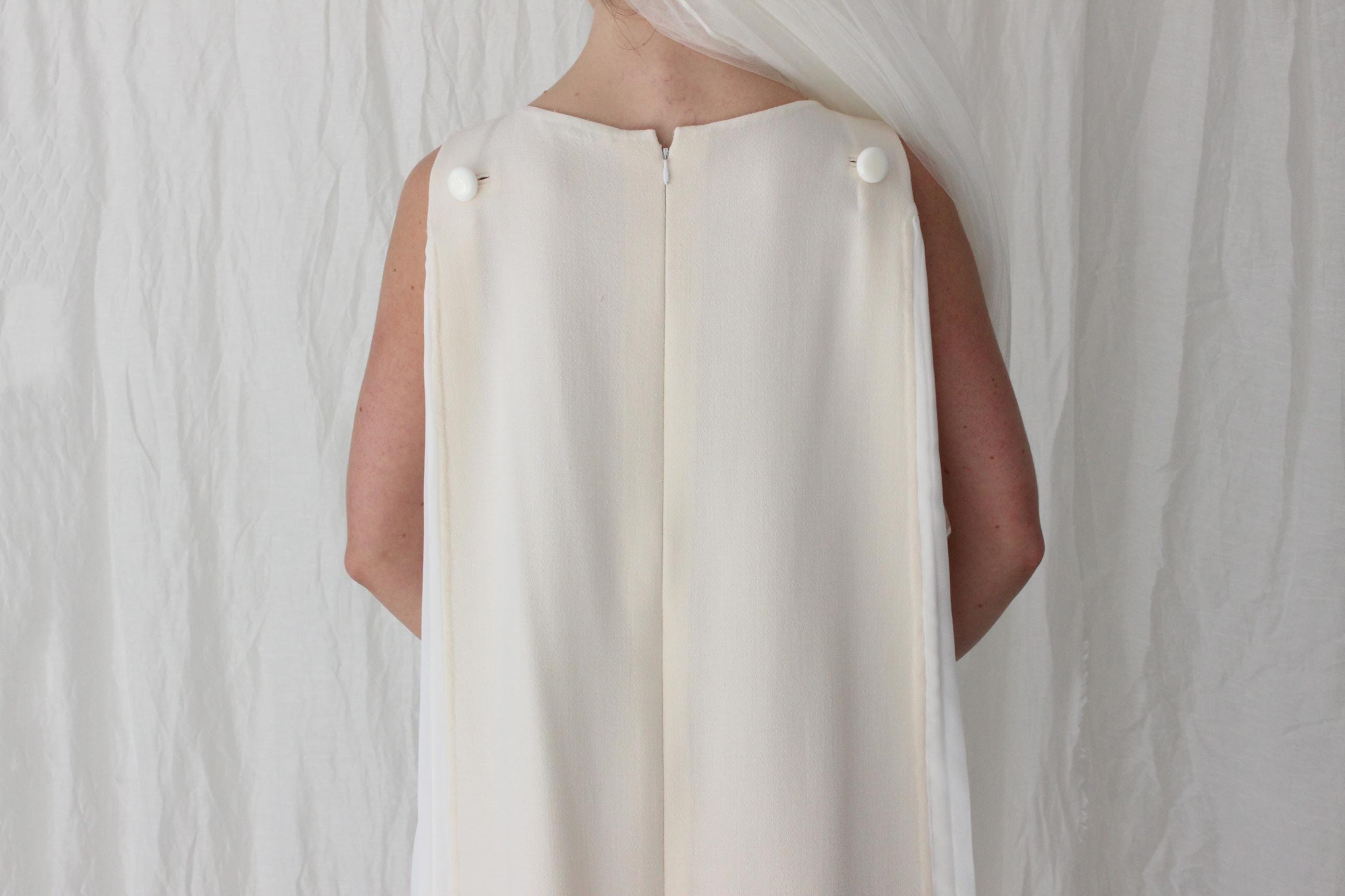 90s Oscar De La Renta Trapeze Crepe Mini