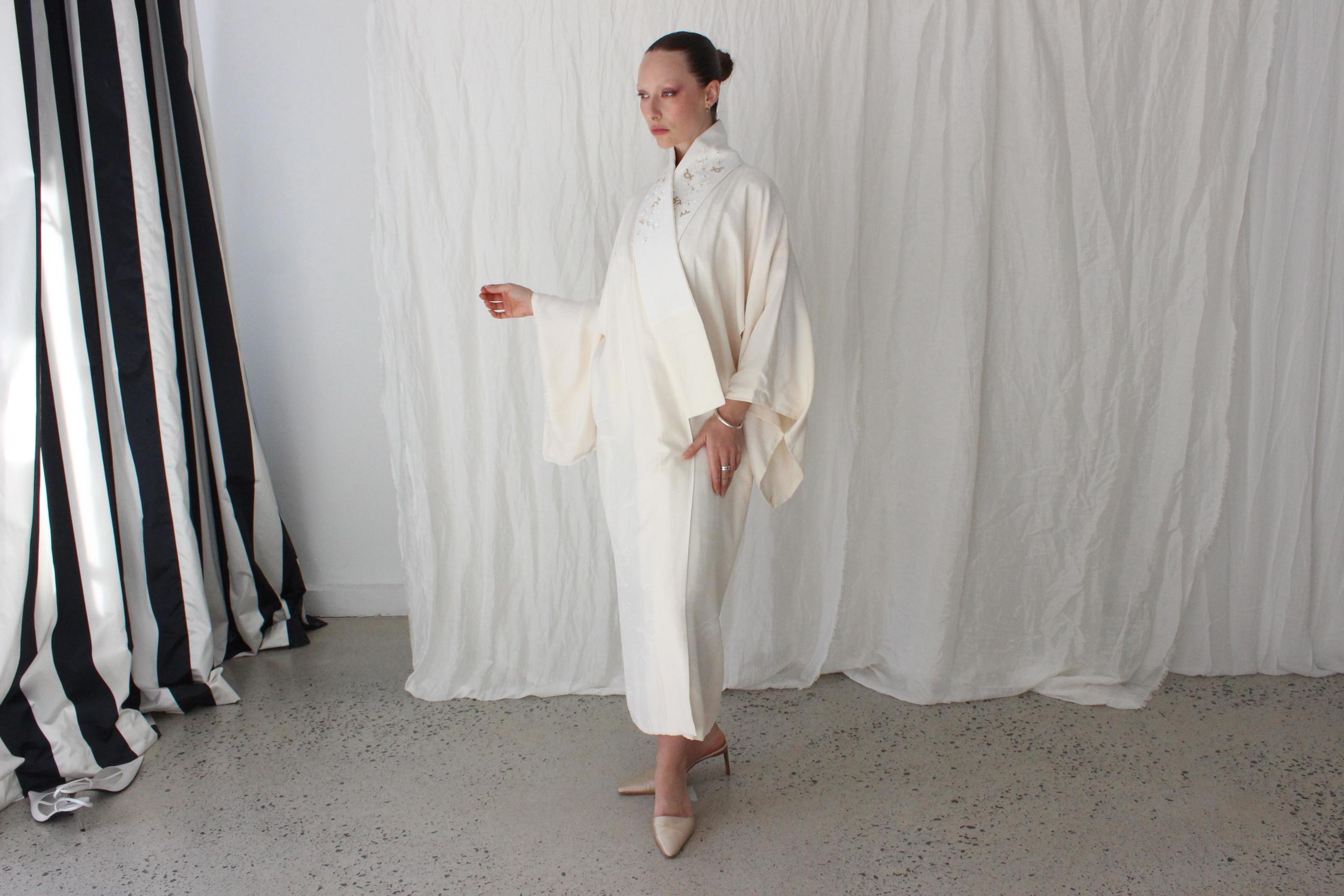 Dramatic & Lush Vintage Japanese Silk Bridal Kimono