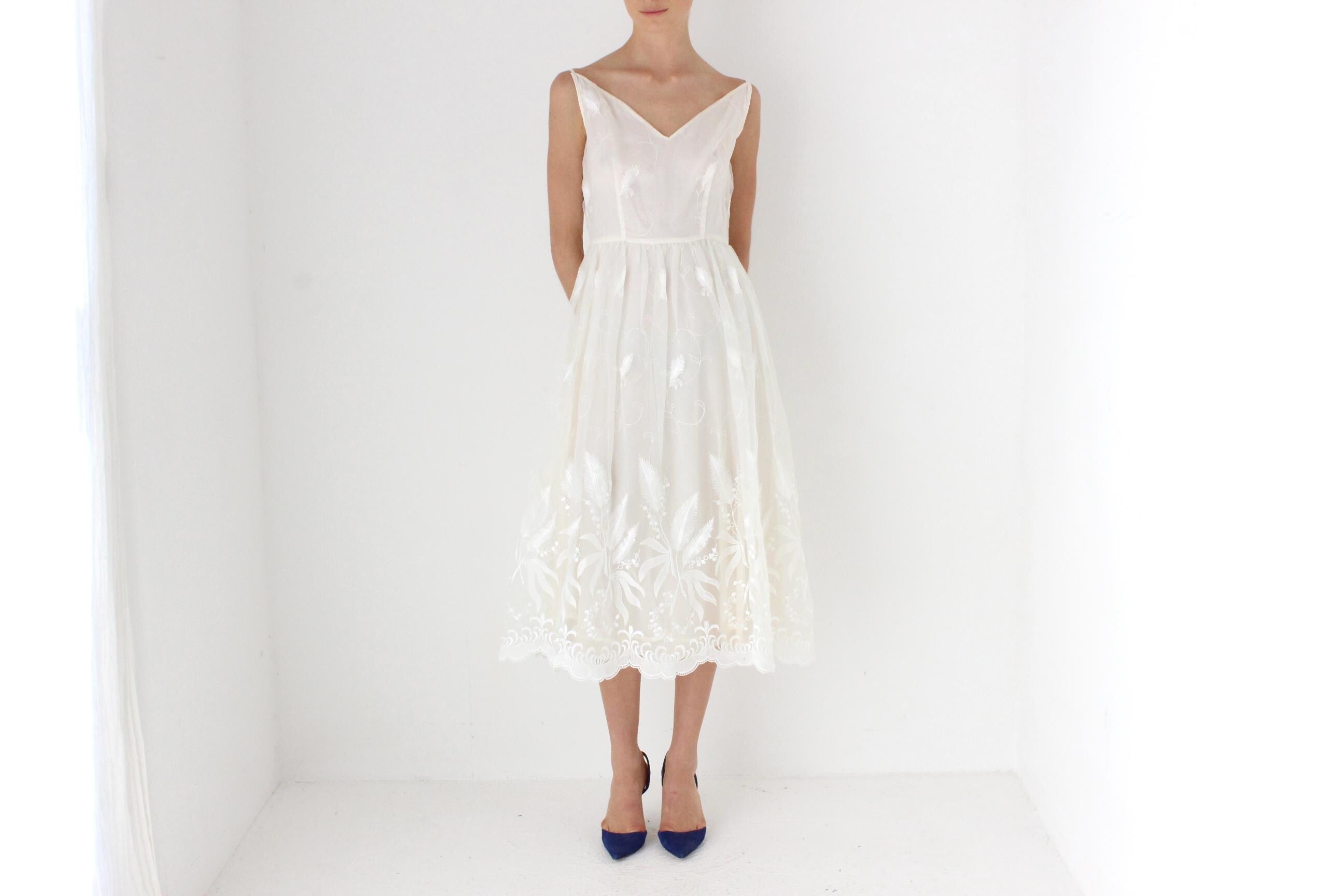 Handmade 50s Style Lace & Tulle Cocktail Dress