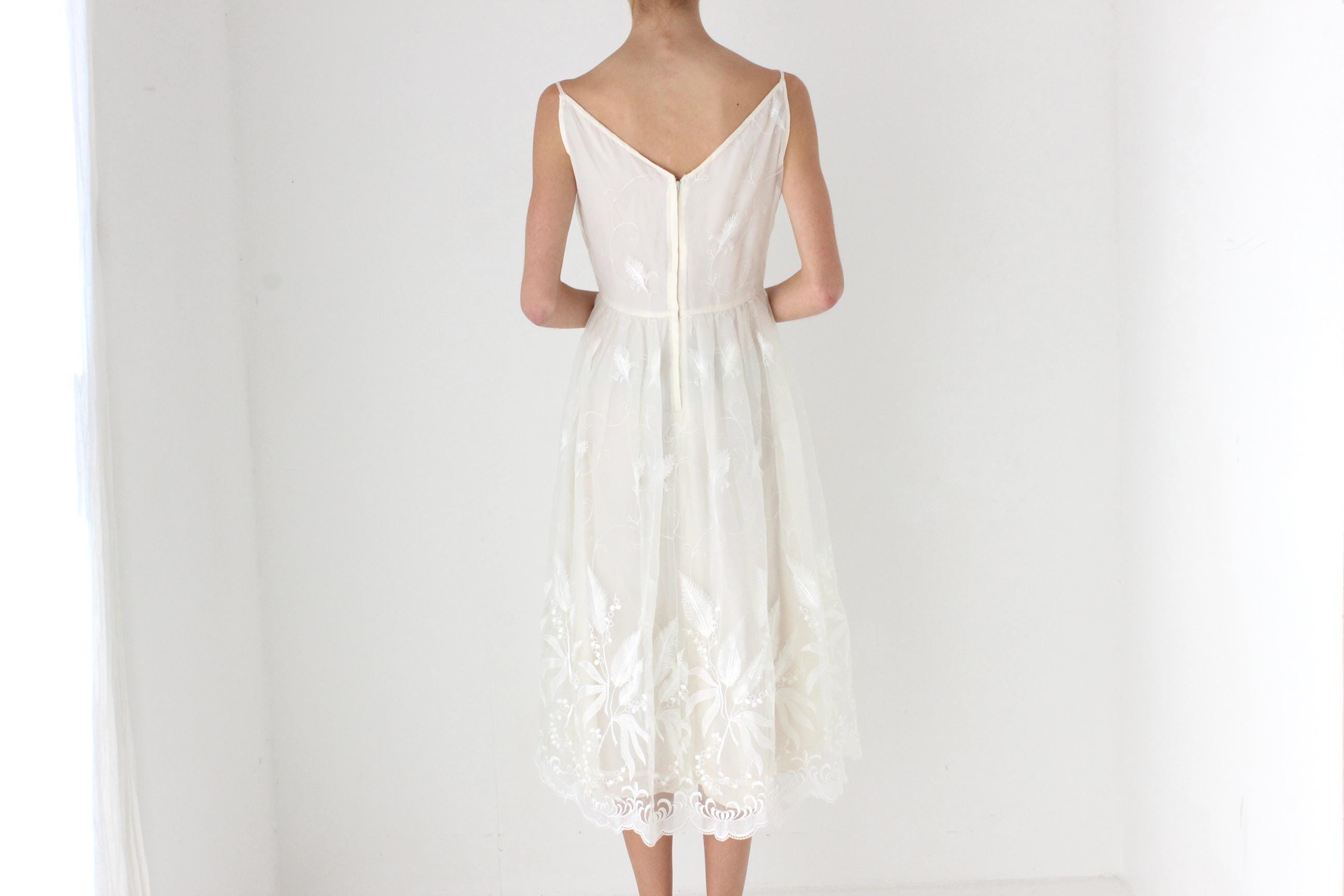 Handmade 50s Style Lace & Tulle Cocktail Dress