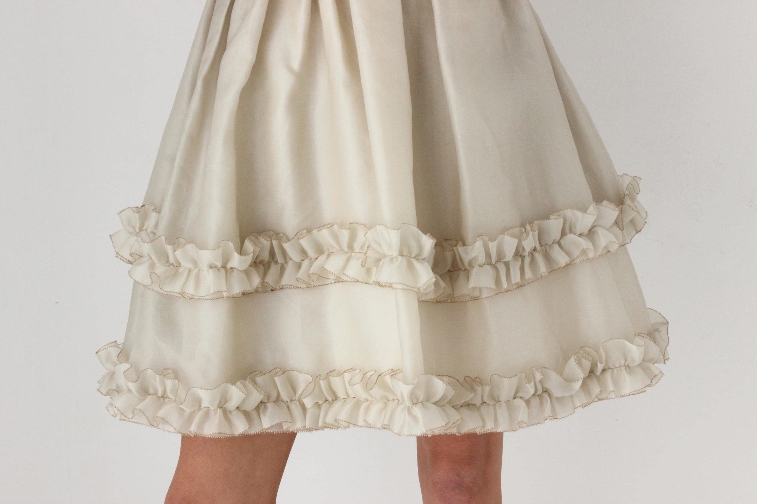 80s Mary McFadden Couture Fortuny Pleated Organza Mini