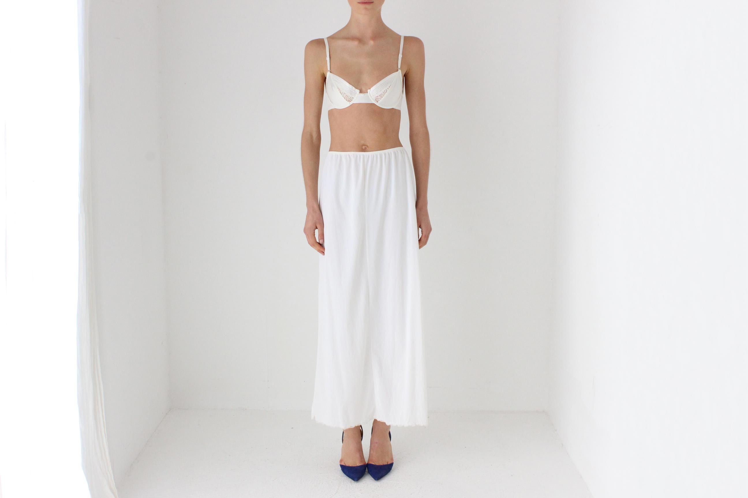 Vintage 80s Ivory Underwire Bra Bridal Lingerie