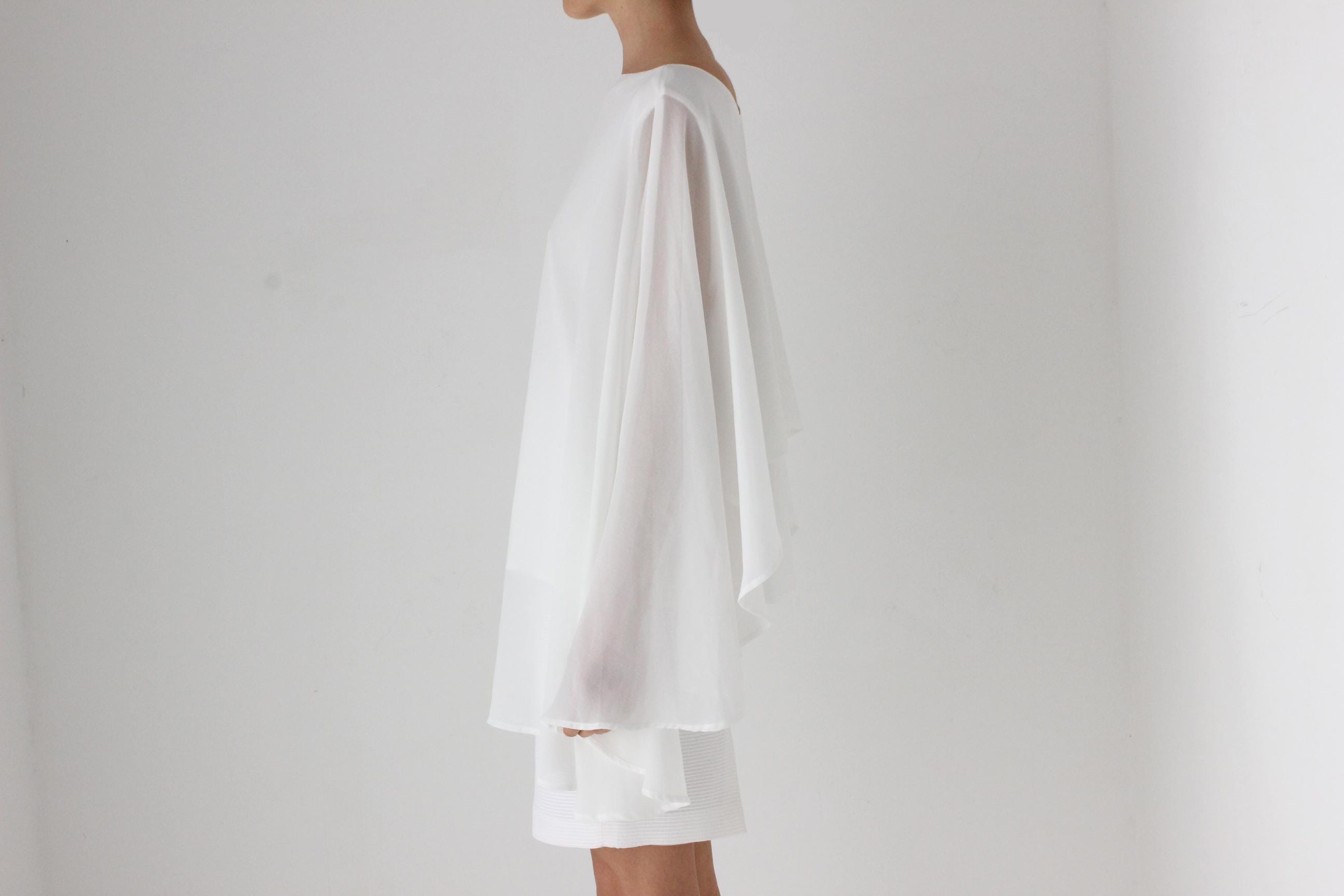 Contemporary Crepe Wing Sleeve Top