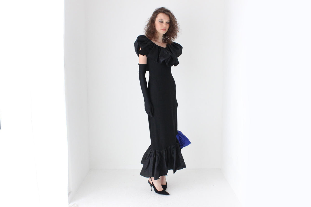 80s Sonia Rykiel Impossibly Rare Sculptural Taffeta Gown