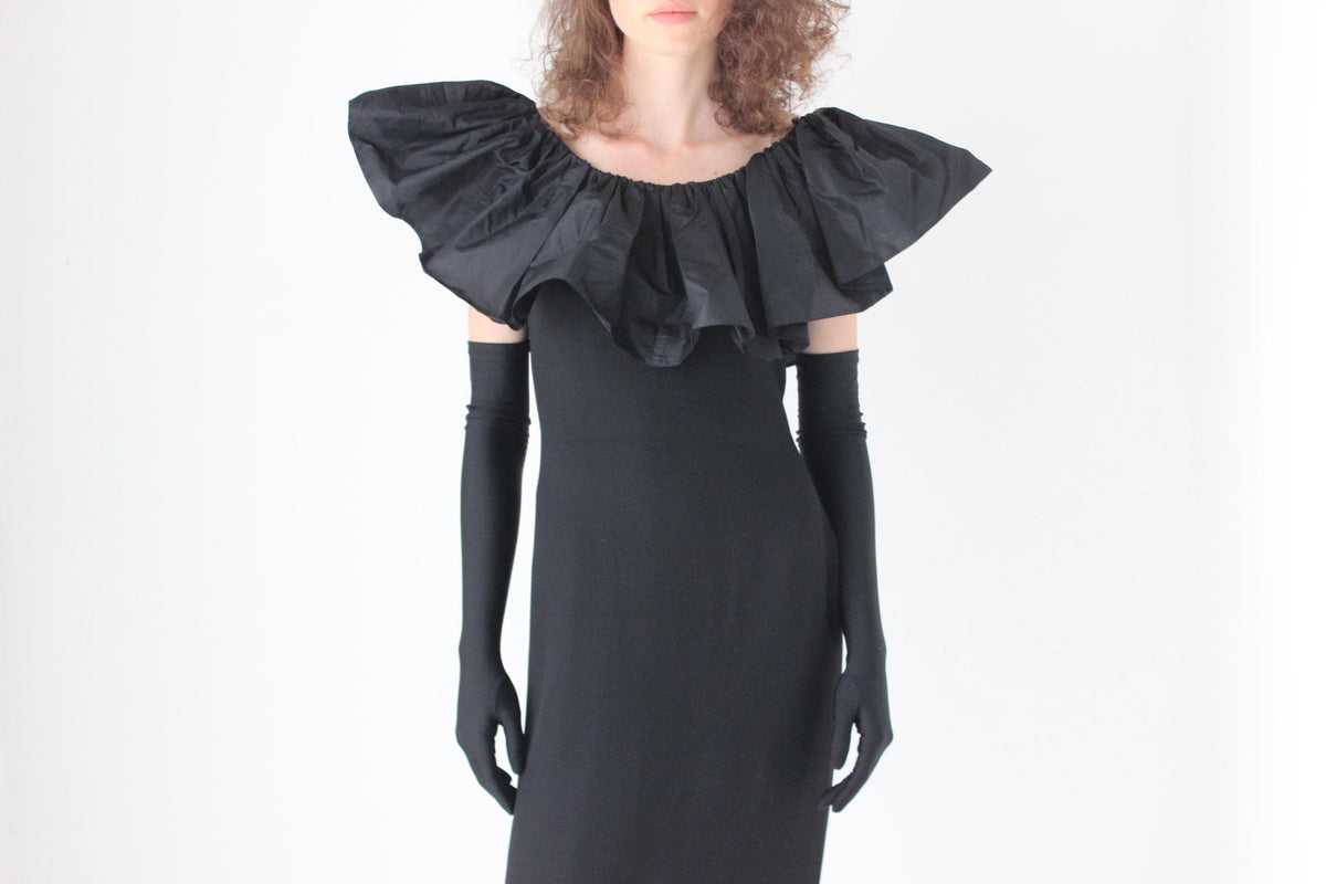 80s Sonia Rykiel Impossibly Rare Sculptural Taffeta Gown