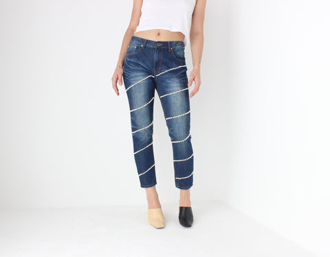 Y2K Pearl Encrusted Jeans