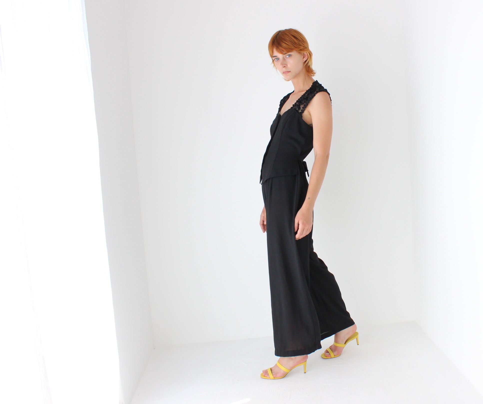 Dreamy 80s Loose & Relaxed Waistcoat Jumpsuit