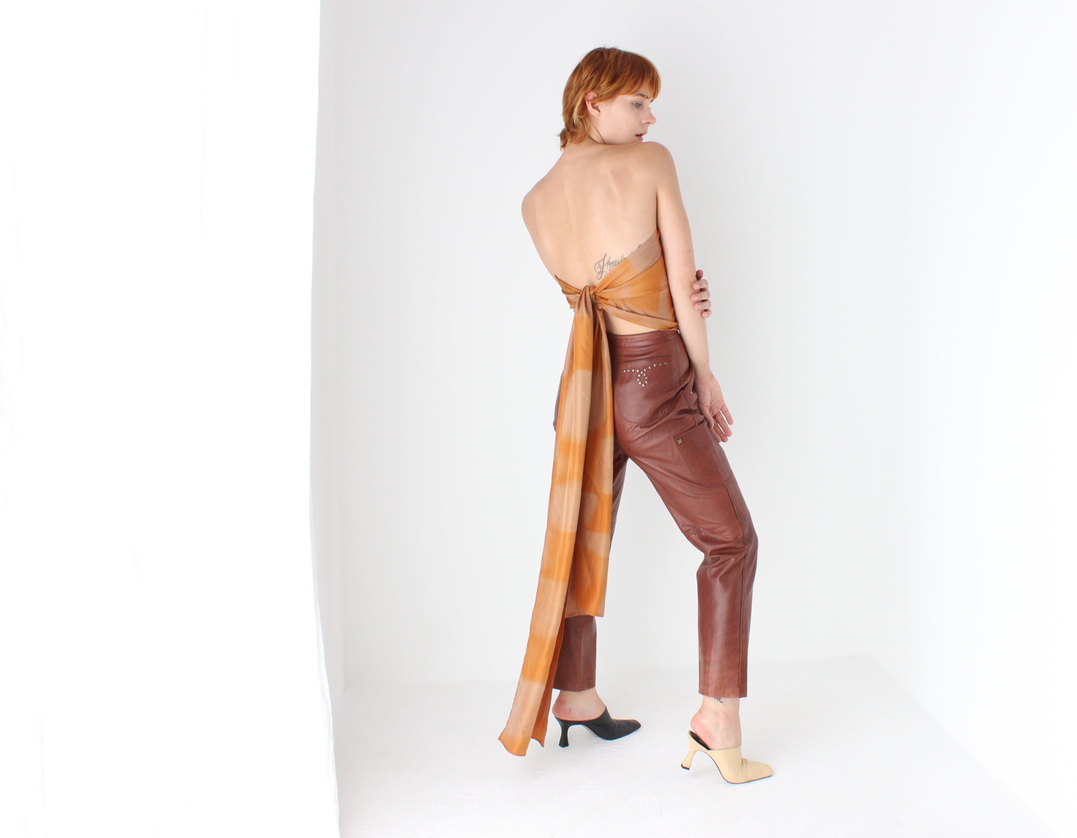 Melted Checker Runner in Caramel