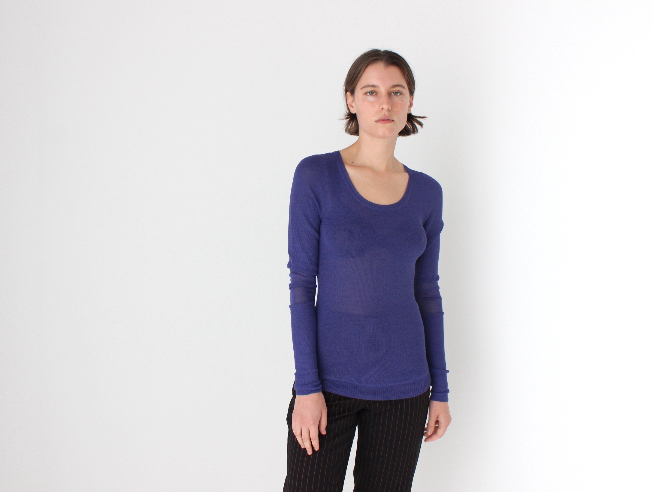 2000s MARC JACOBS Silk & Nylon Mesh Futuristic Top