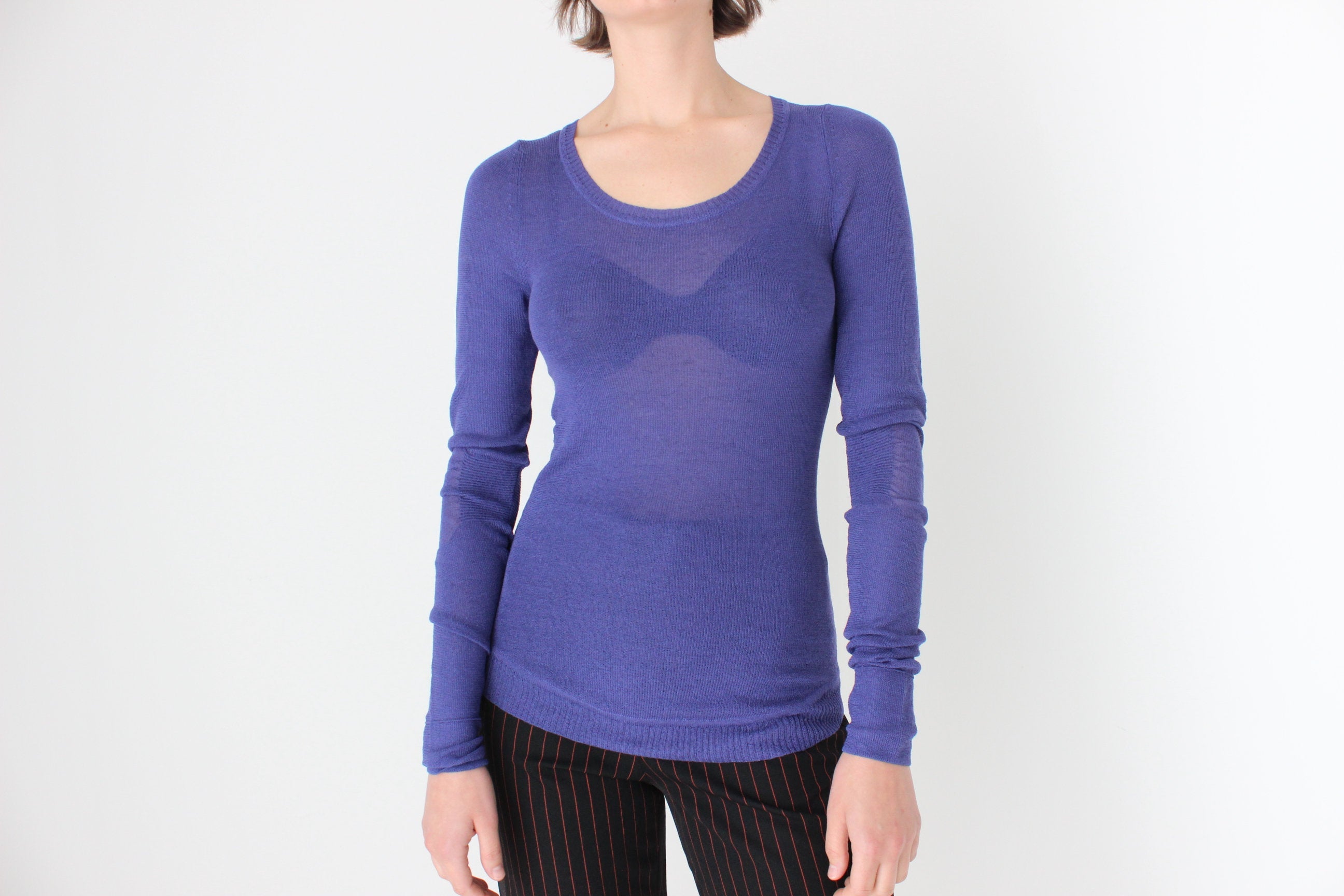 2000s MARC JACOBS Silk & Nylon Mesh Futuristic Top