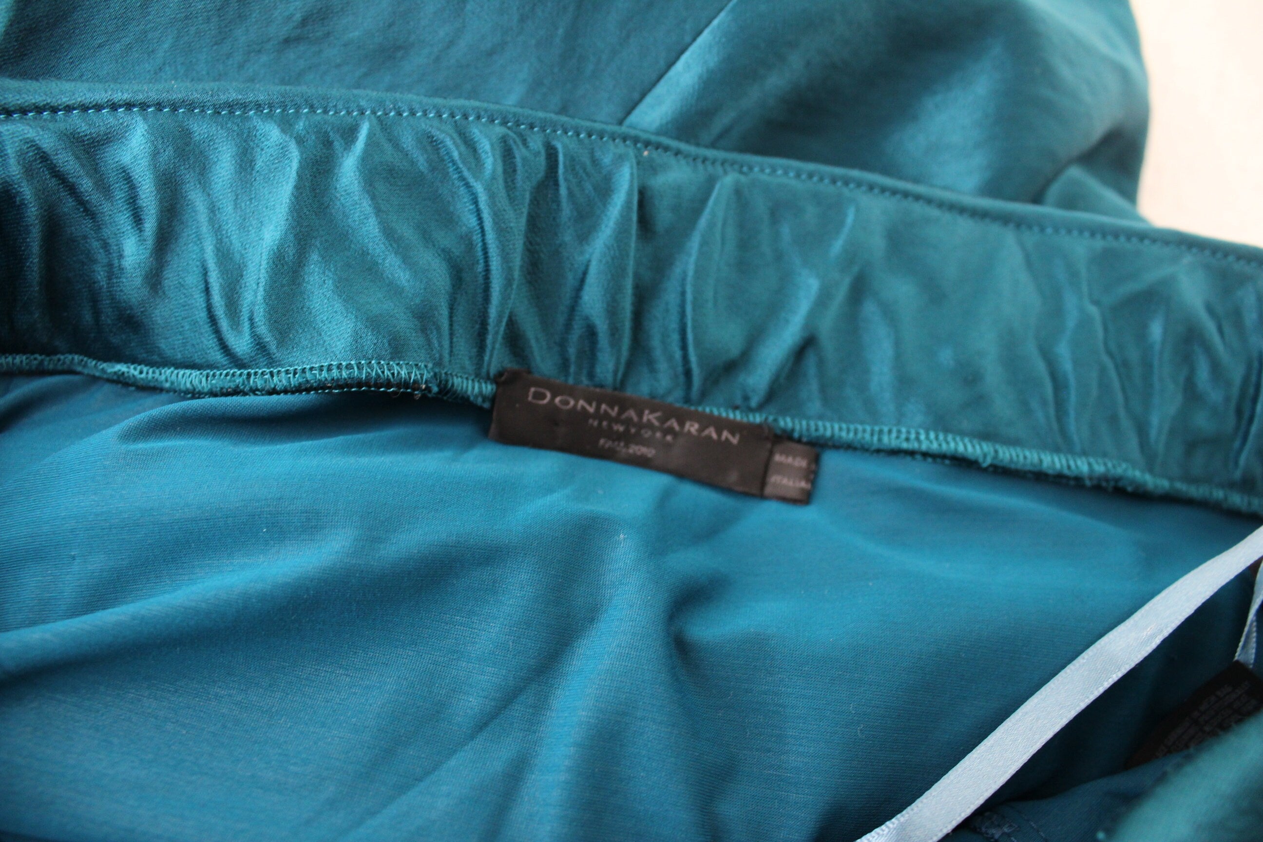 Y2K DONNA KARAN Sculptural Satin Dress