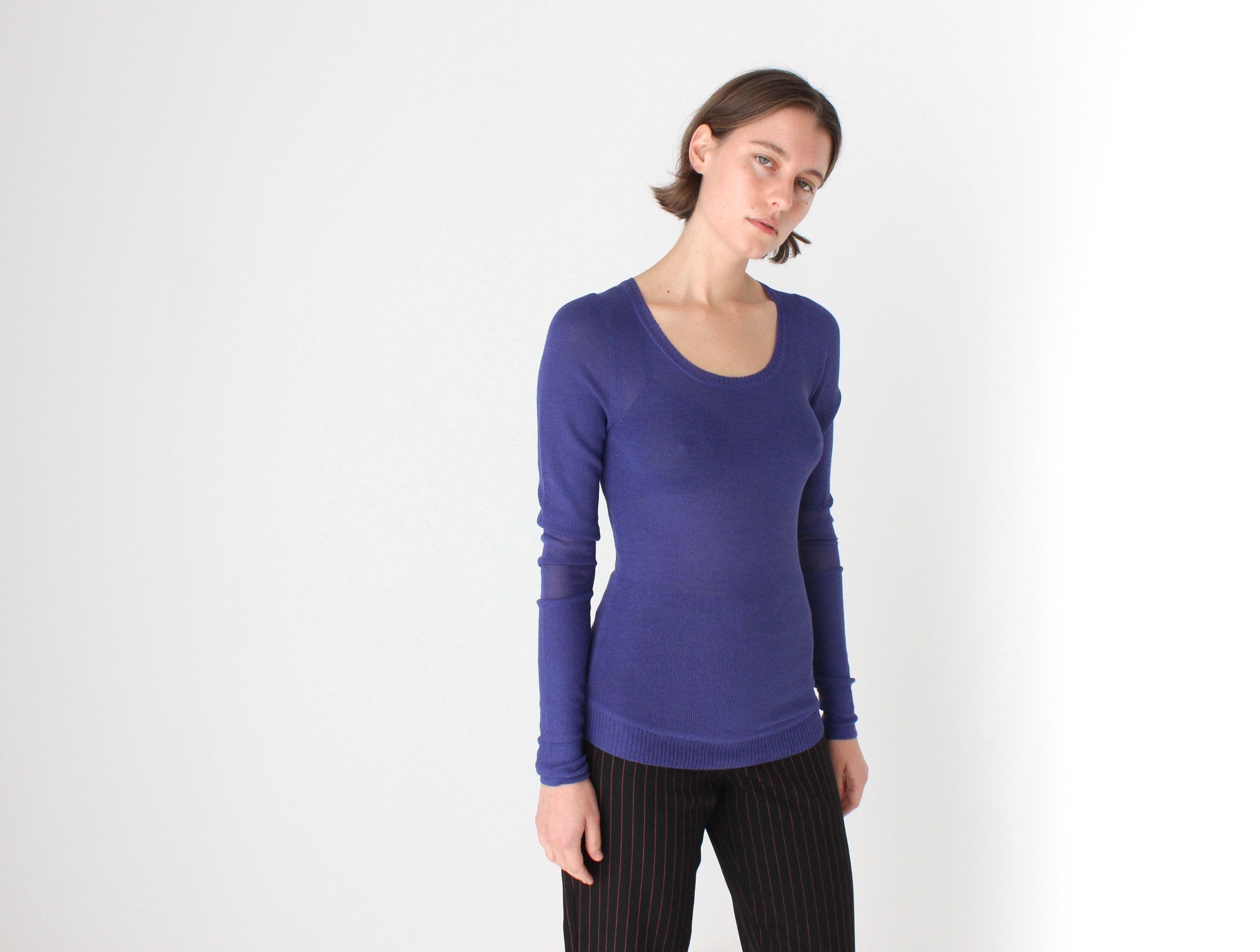 2000s MARC JACOBS Silk & Nylon Mesh Futuristic Top