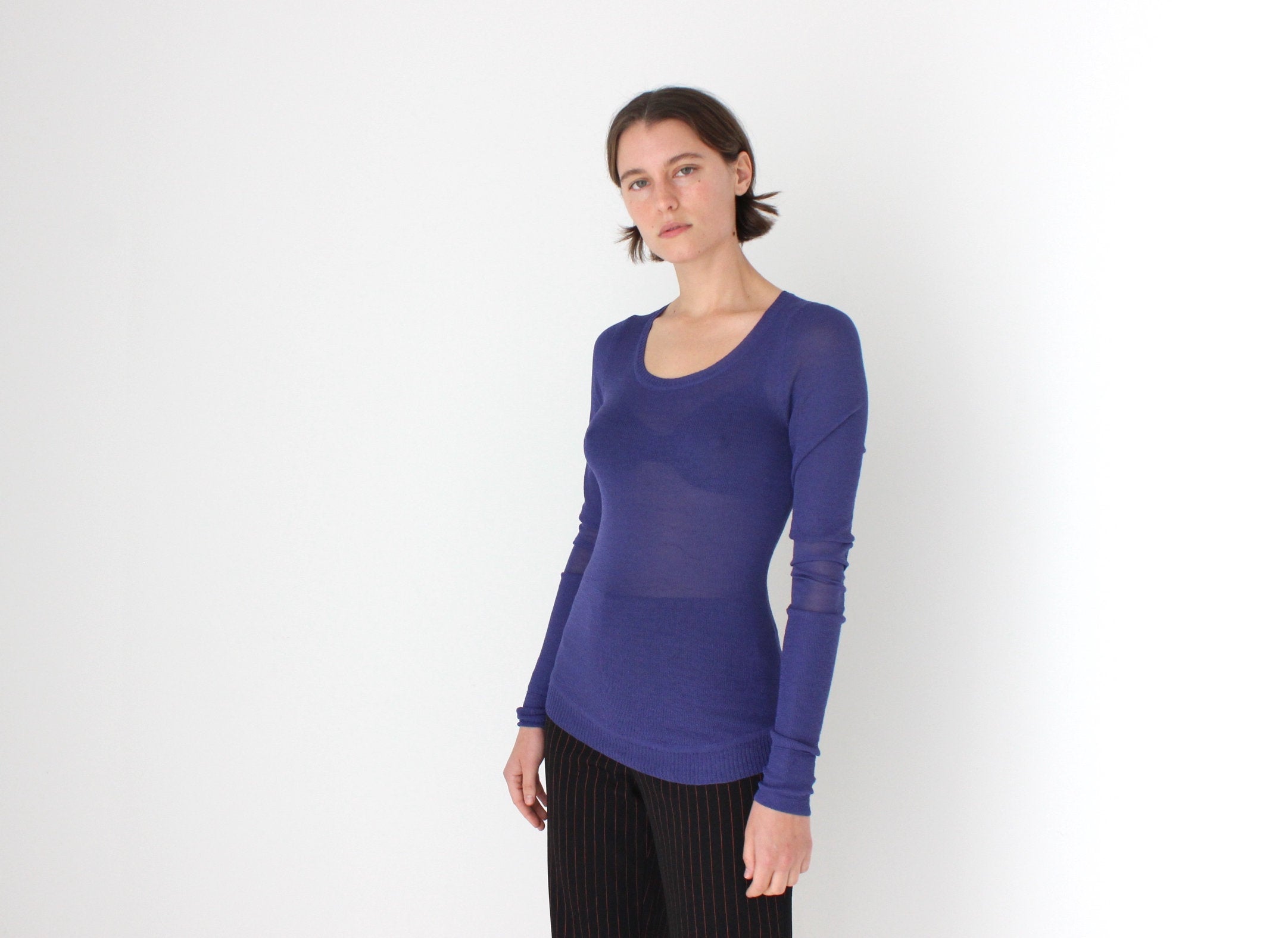 2000s MARC JACOBS Silk & Nylon Mesh Futuristic Top