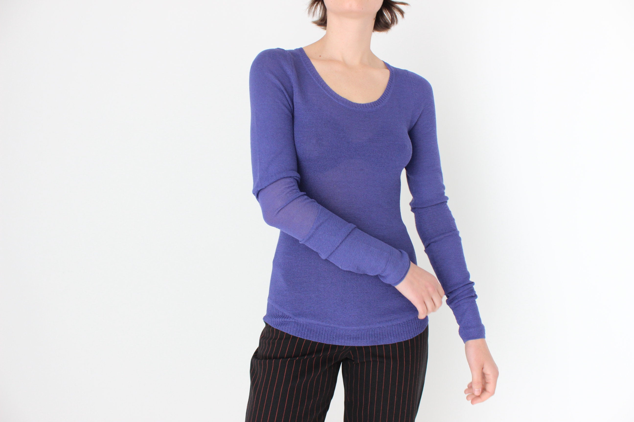 2000s MARC JACOBS Silk & Nylon Mesh Futuristic Top