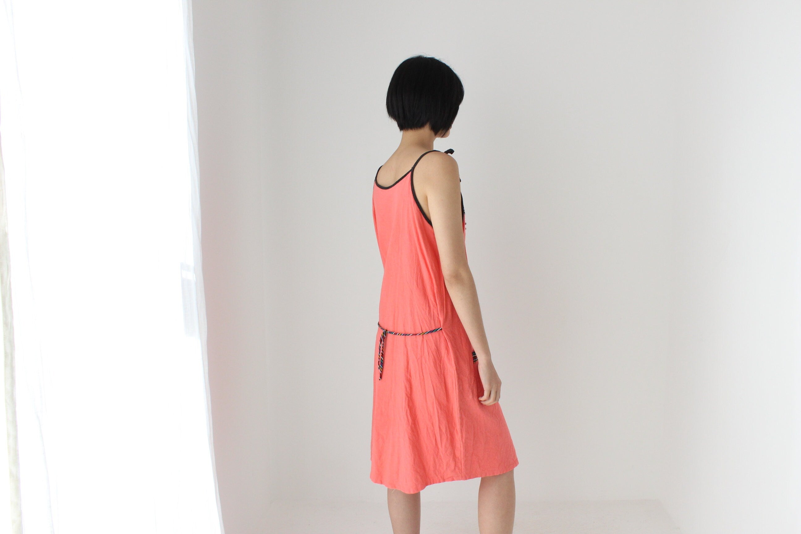 90s Thai Cotton Neon Bright Beach Smock