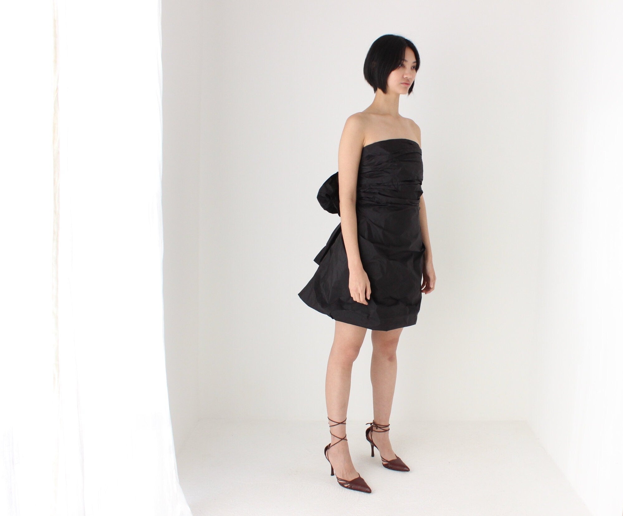 MARC JACOBS Silk Taffeta Sculptural Bow & Bubble Puff Party Dress