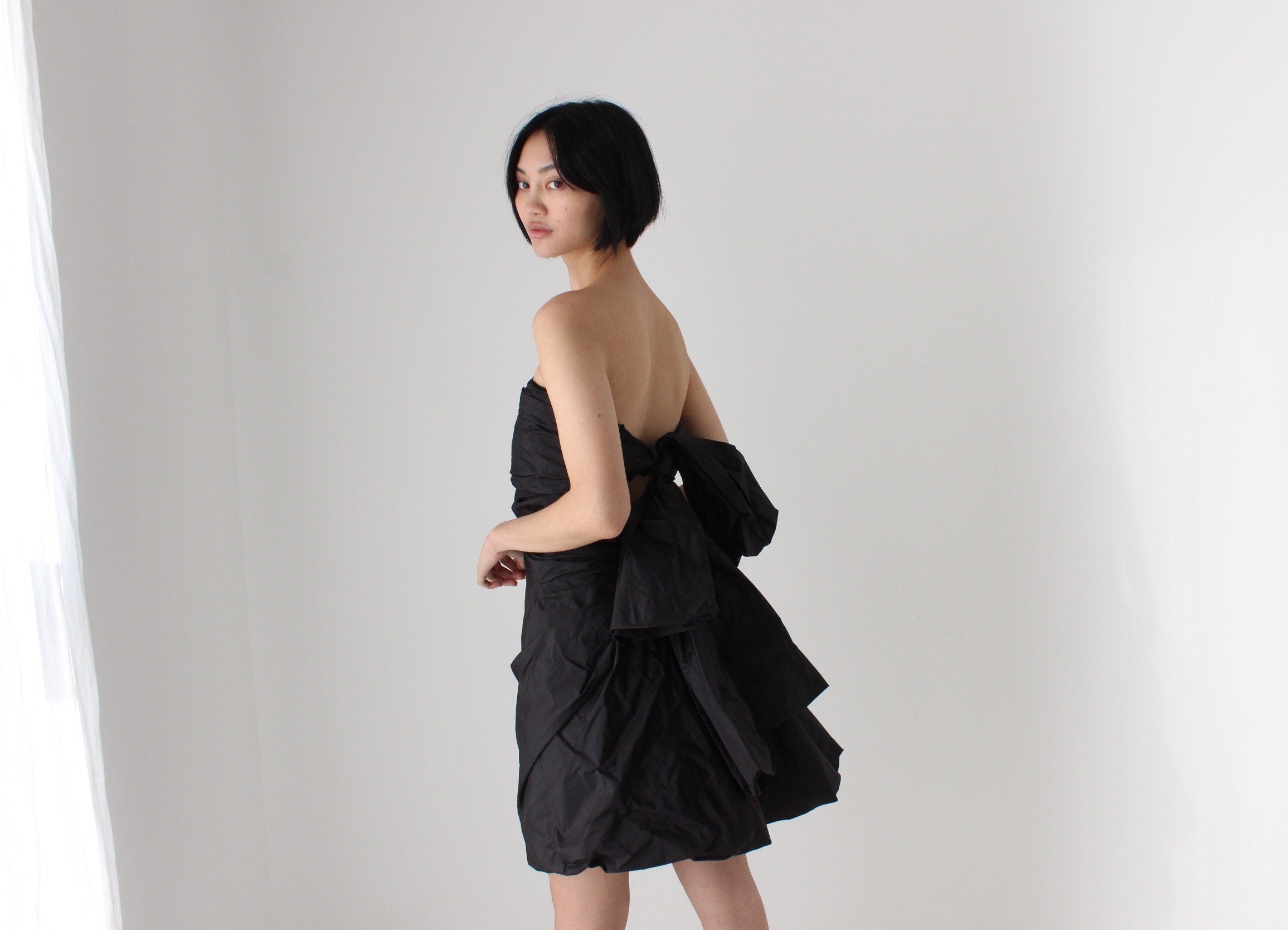 MARC JACOBS Silk Taffeta Sculptural Bow & Bubble Puff Party Dress