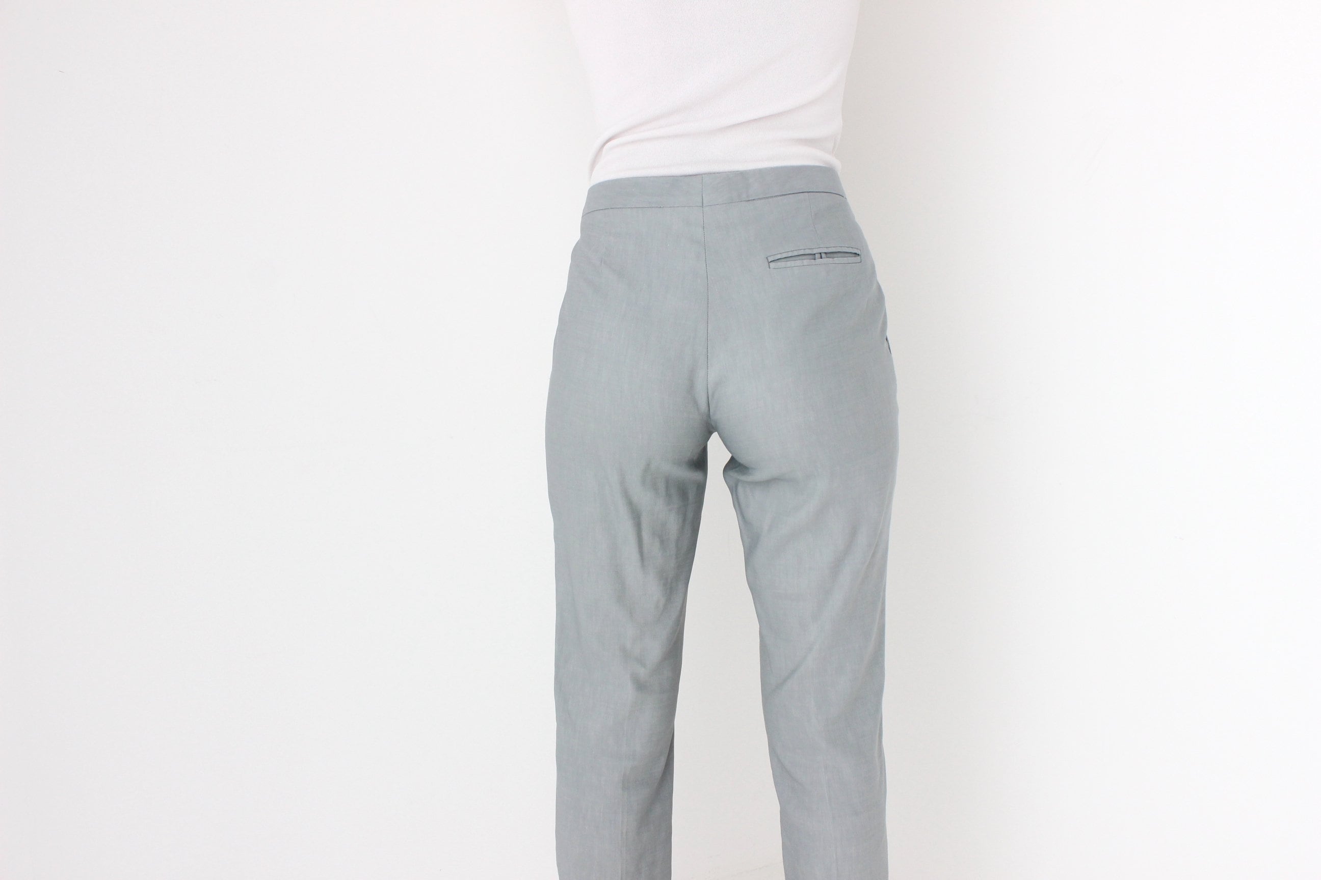 2000s JIL SANDER Wool & Linen Pastel Slim Trousers