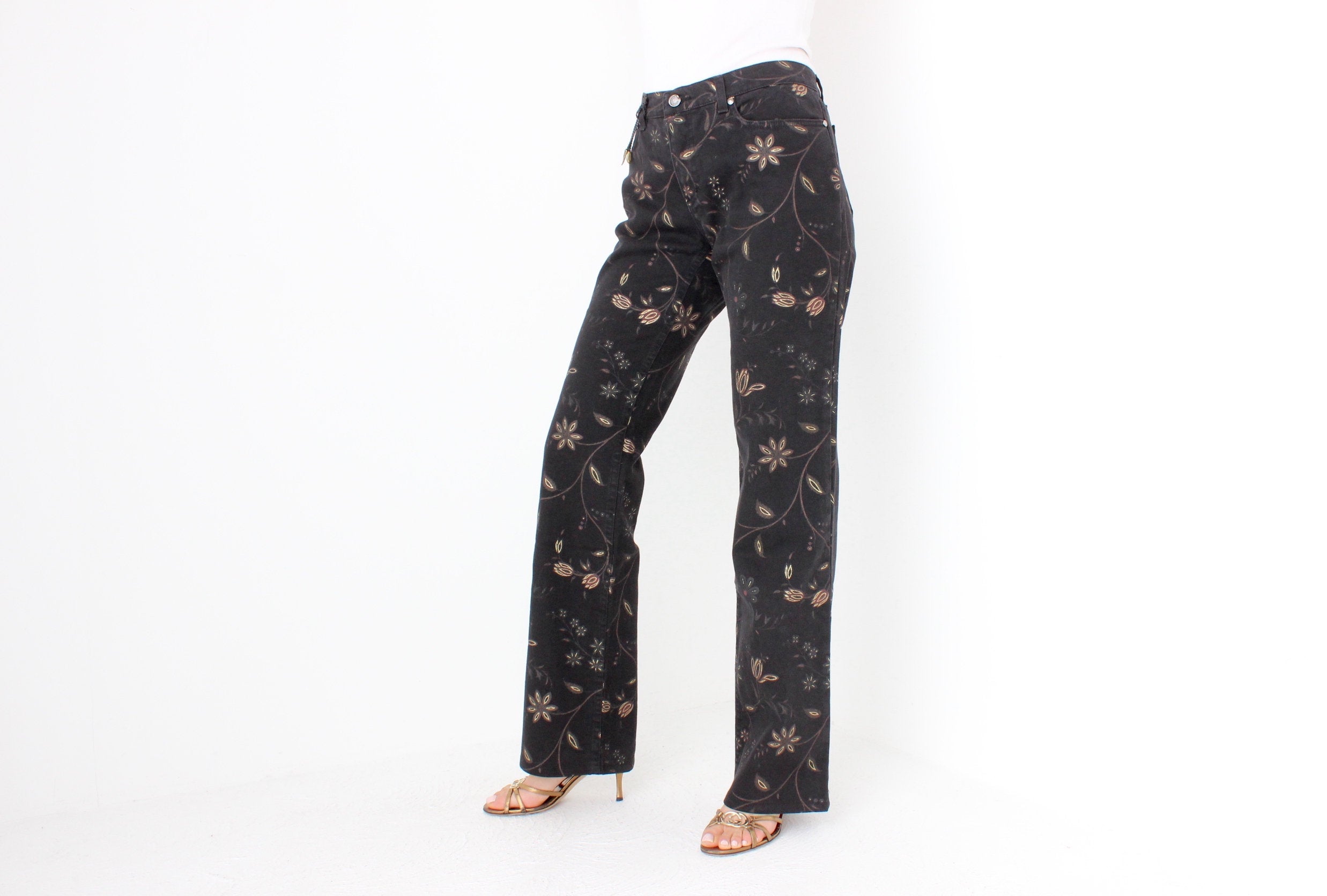 Y2K Roberto Cavalli Romantic Grunge Bootcut Jeans