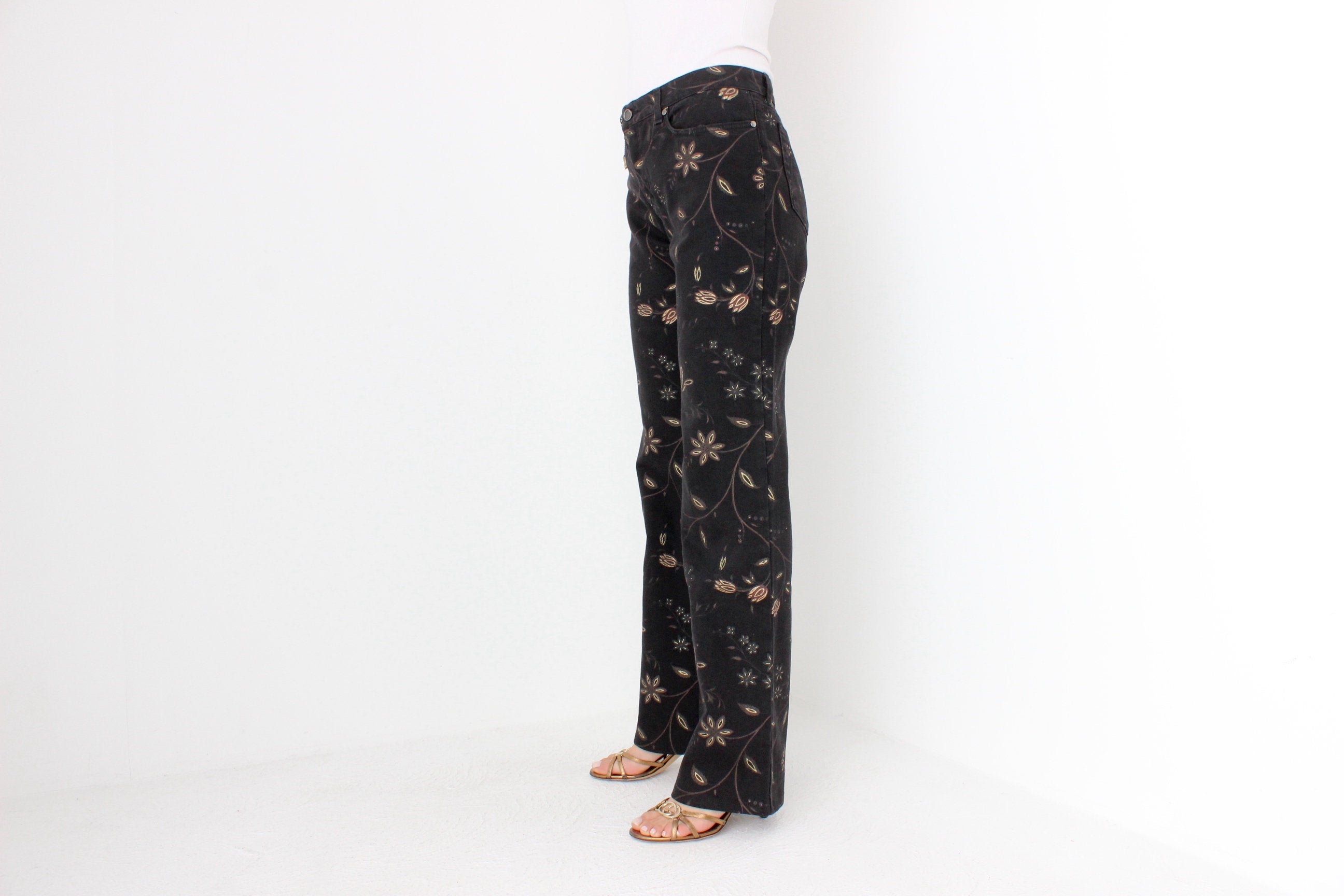 Y2K Roberto Cavalli Romantic Grunge Bootcut Jeans