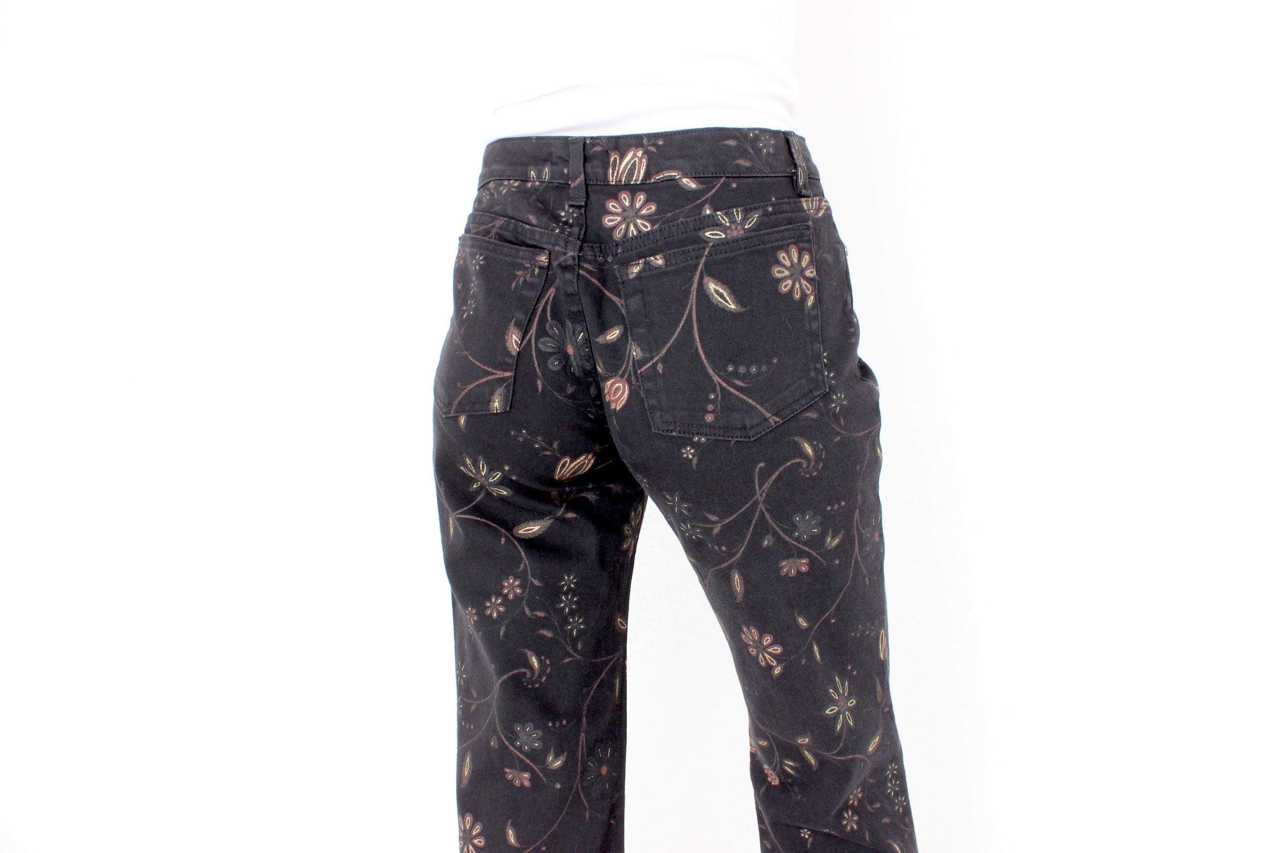 Y2K Roberto Cavalli Romantic Grunge Bootcut Jeans