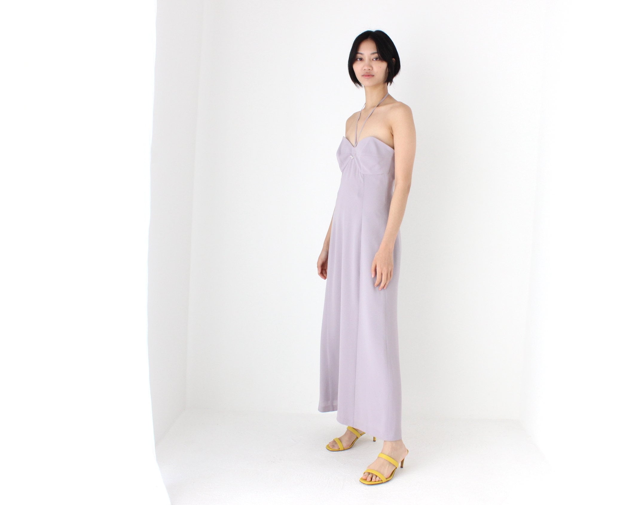 Stunning 90s "Covers" Pastel Halter Gown