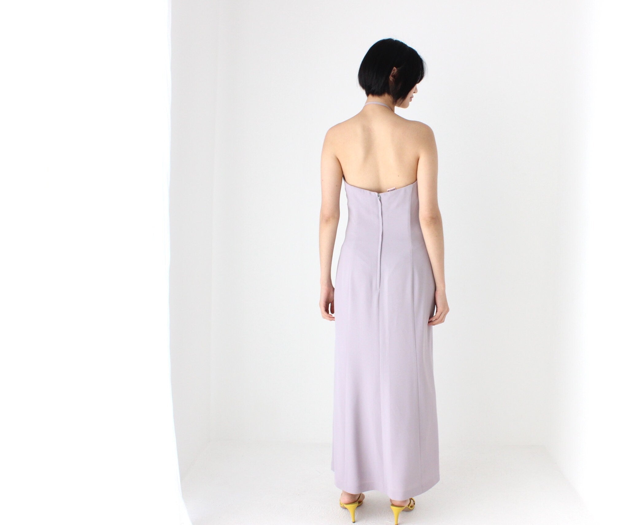 Stunning 90s "Covers" Pastel Halter Gown