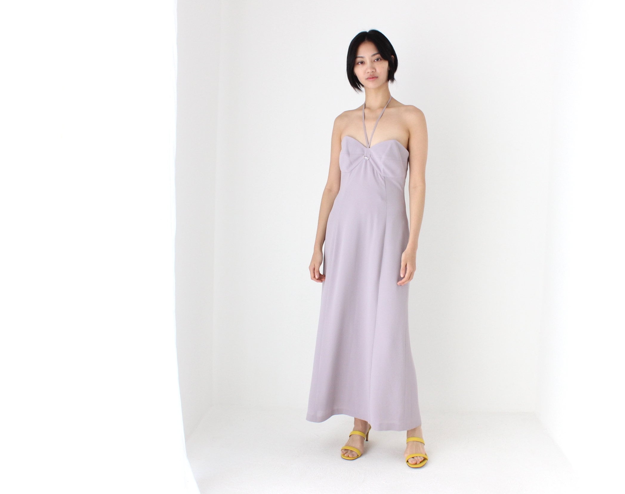 Stunning 90s "Covers" Pastel Halter Gown