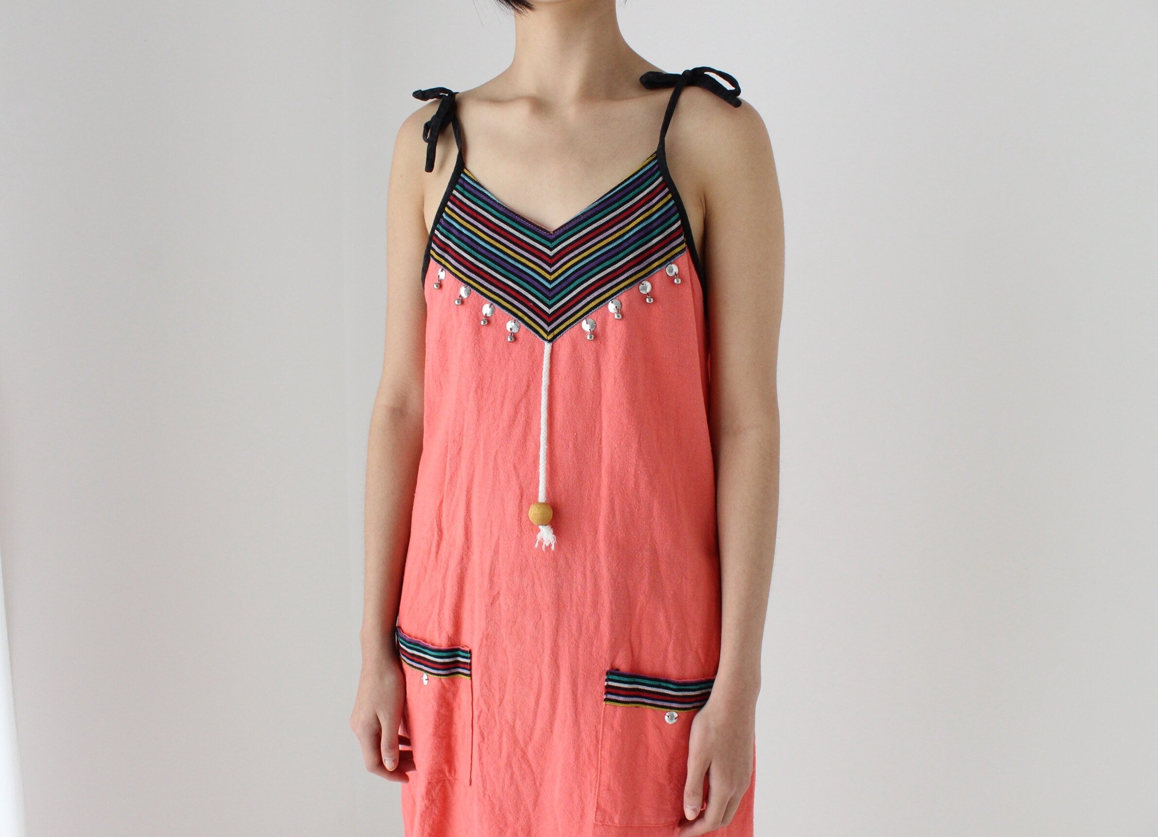 90s Thai Cotton Neon Bright Beach Smock