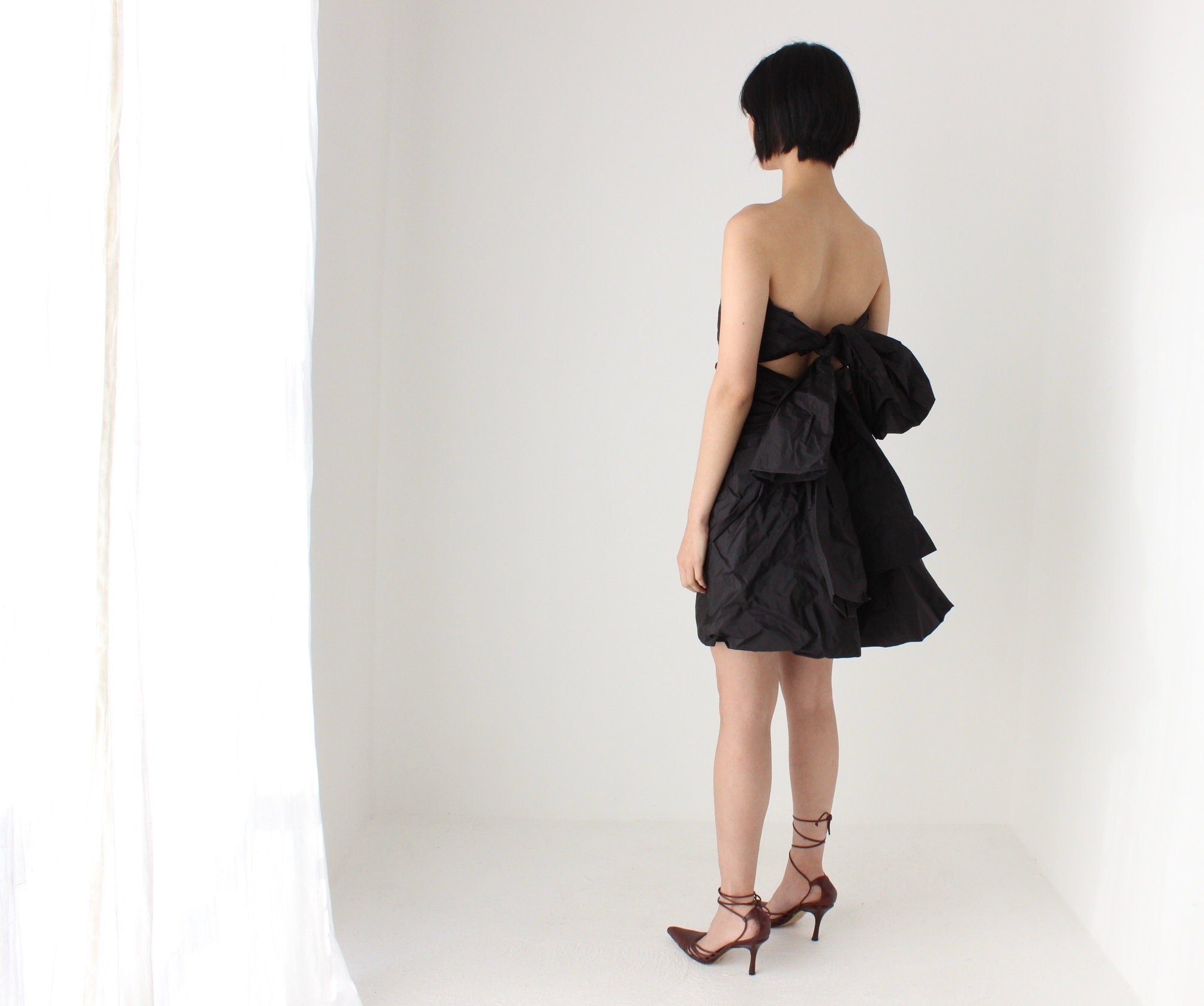 MARC JACOBS Silk Taffeta Sculptural Bow & Bubble Puff Party Dress