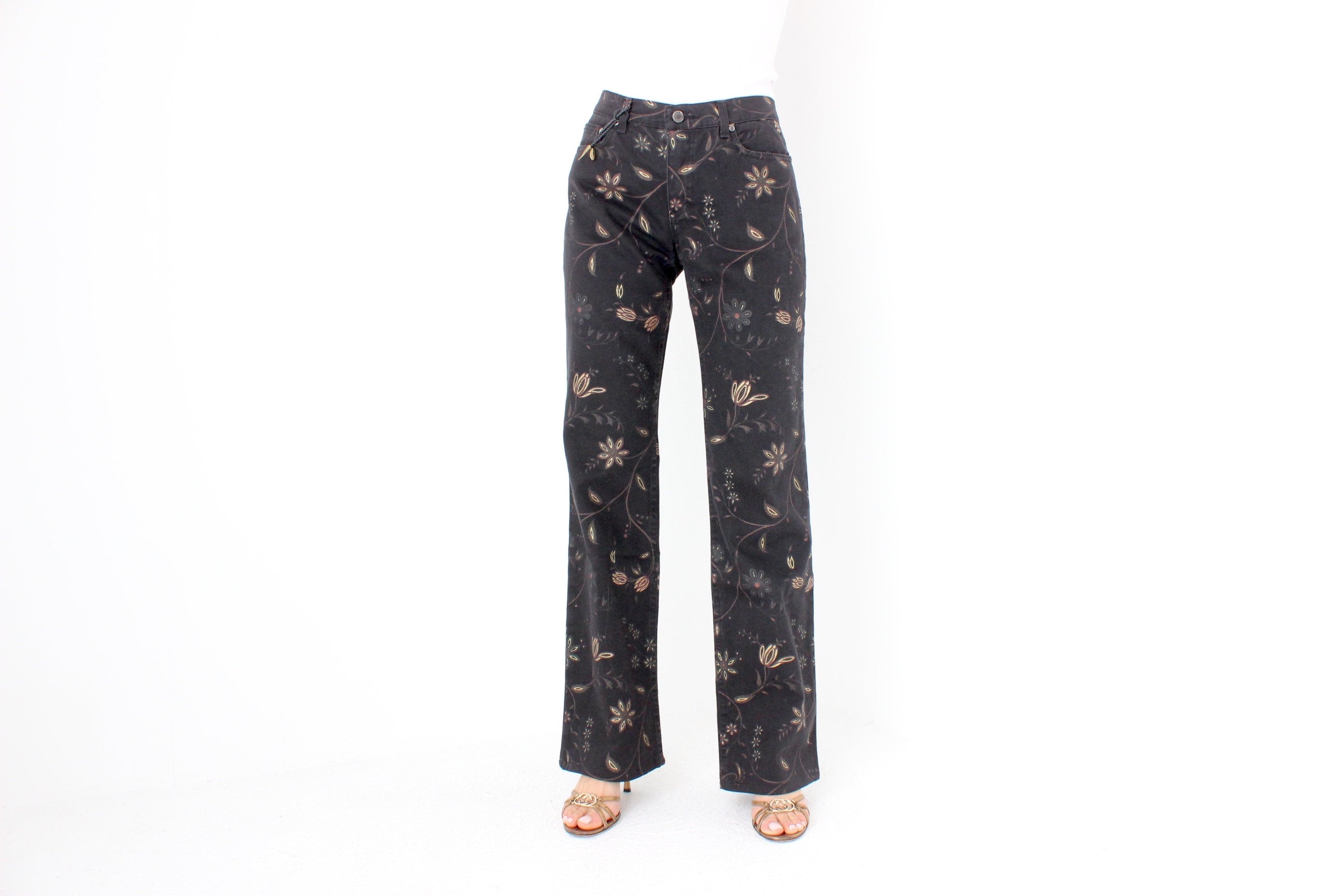 Y2K Roberto Cavalli Romantic Grunge Bootcut Jeans