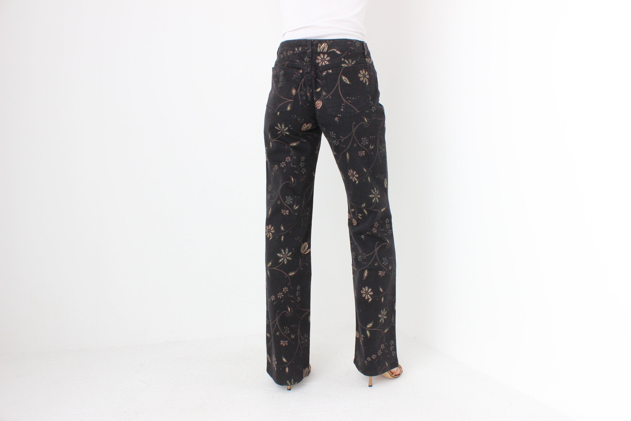 Y2K Roberto Cavalli Romantic Grunge Bootcut Jeans