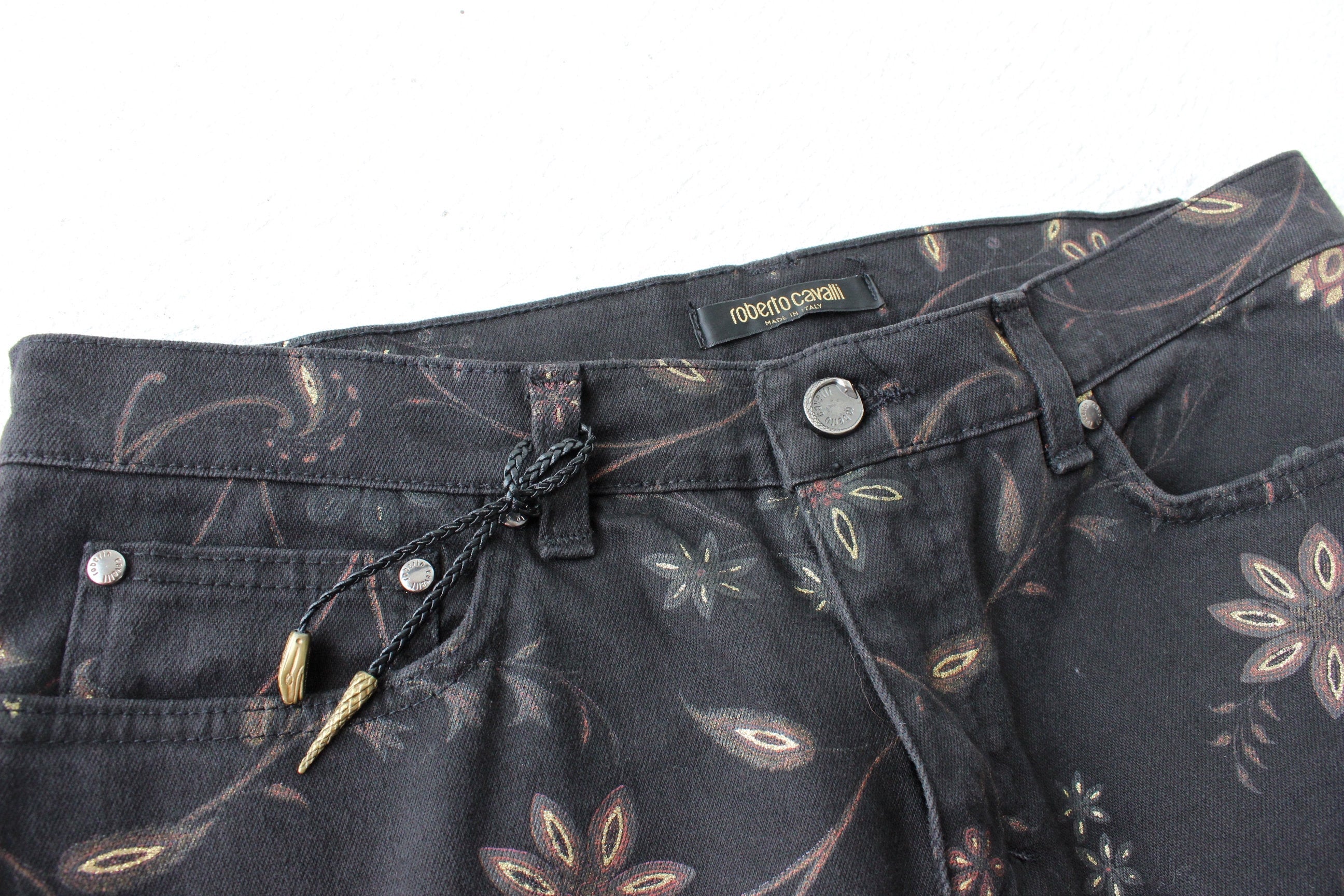 Y2K Roberto Cavalli Romantic Grunge Bootcut Jeans