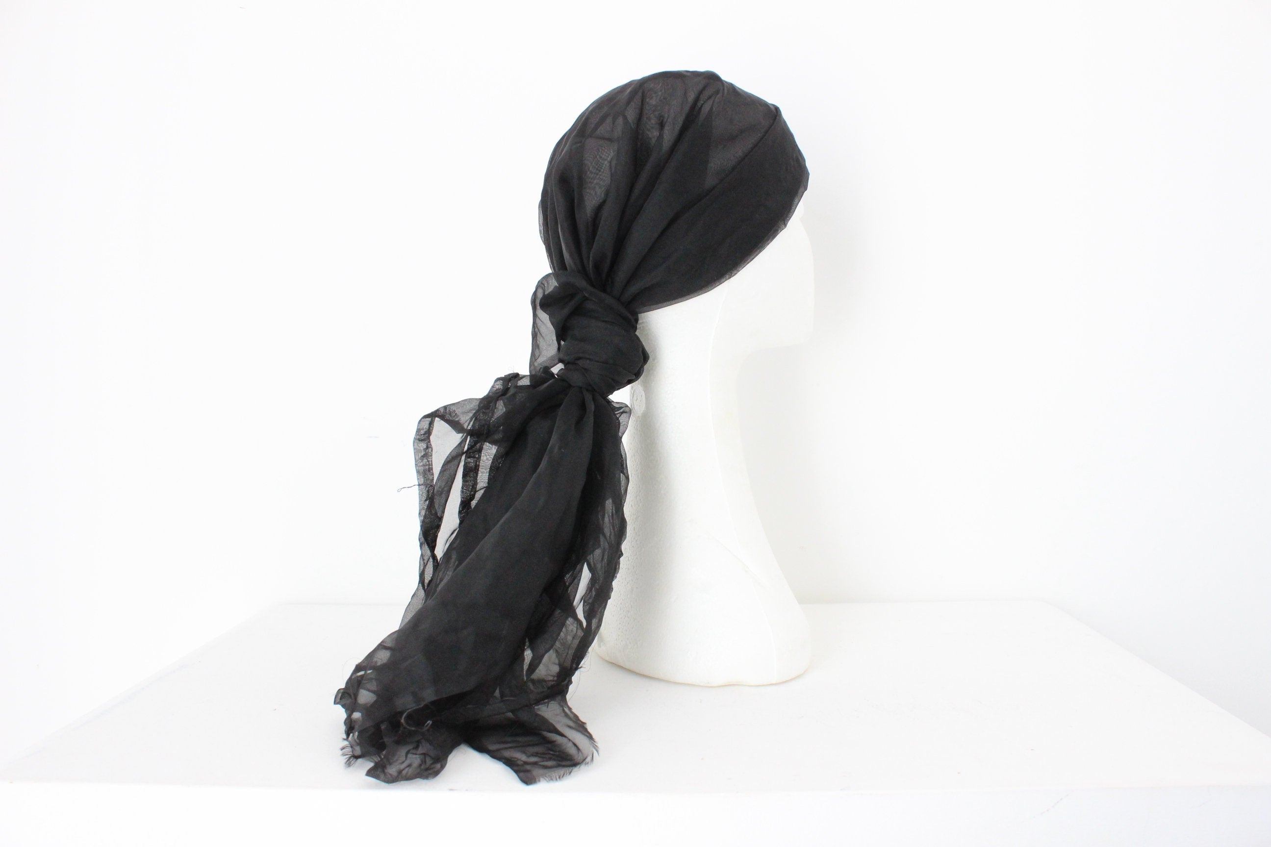 Sheer Organza Square Scarf